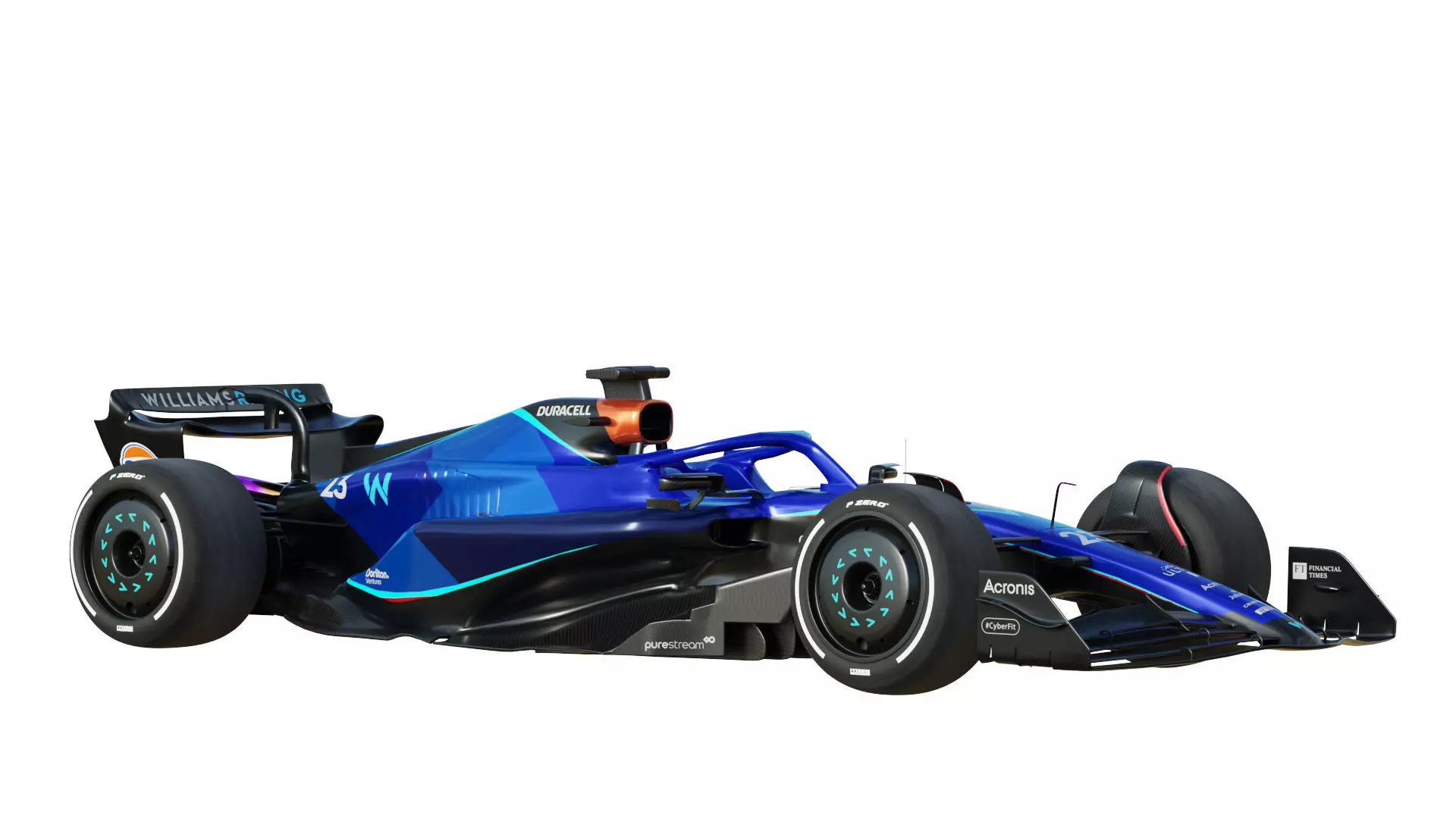 F1 Williams FW45 2023 3D model_14