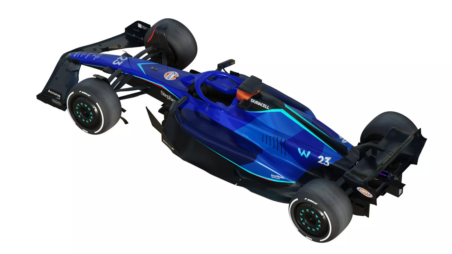 F1 Williams FW45 2023 3D model_7