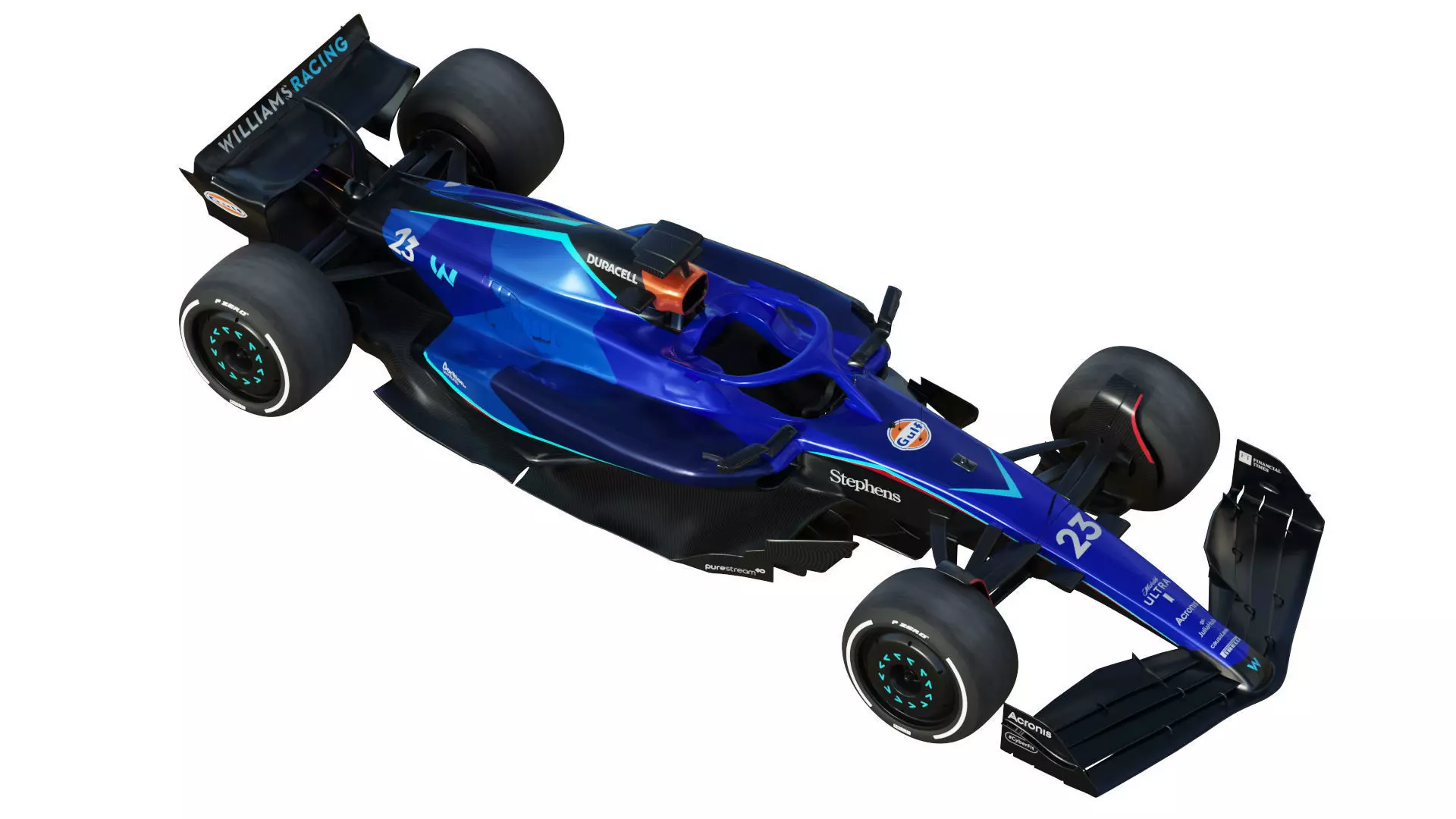 F1 Williams FW45 2023 3D model_13