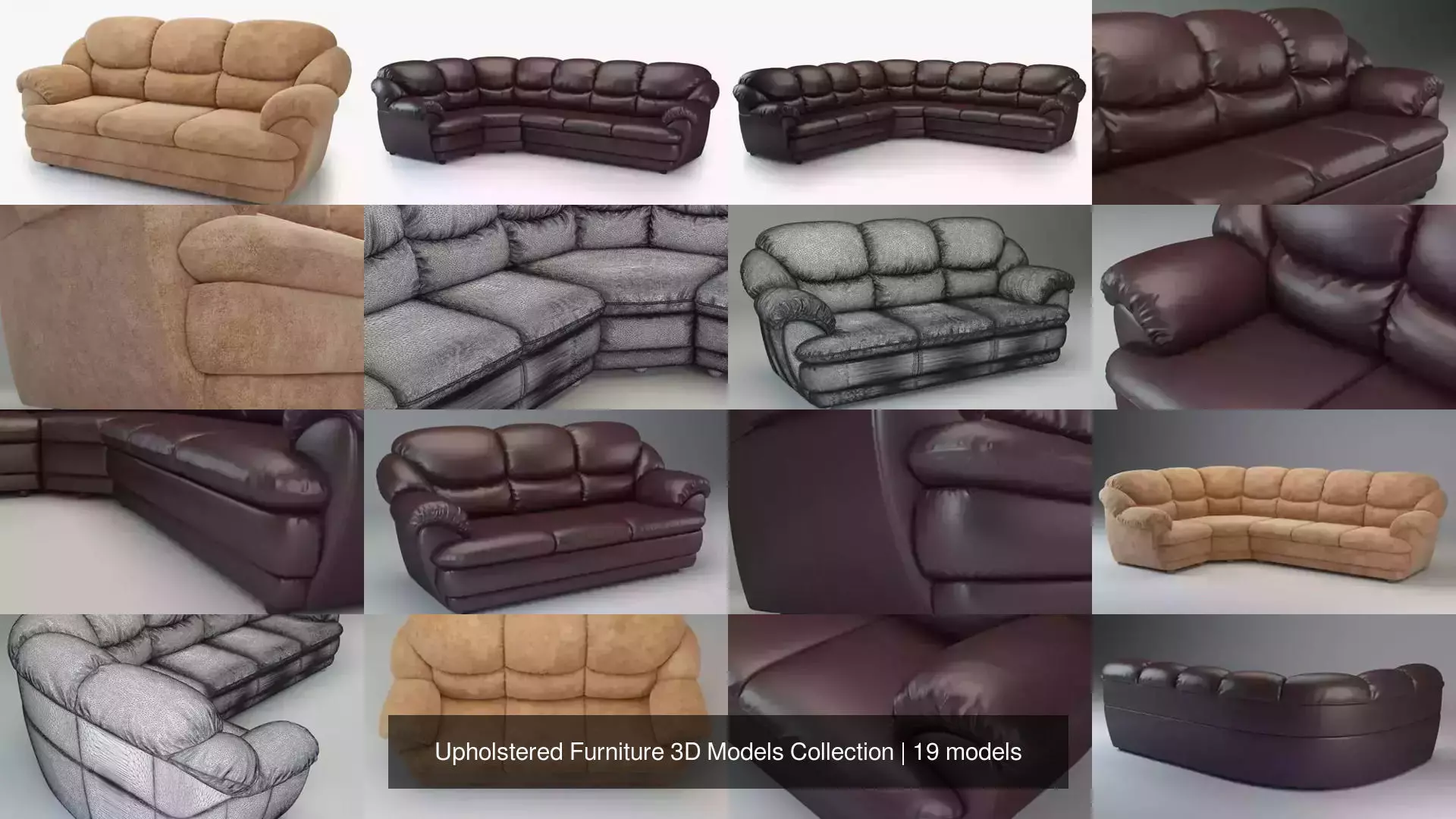 Detailed and Realistic Upholstered Furniture Collection _1