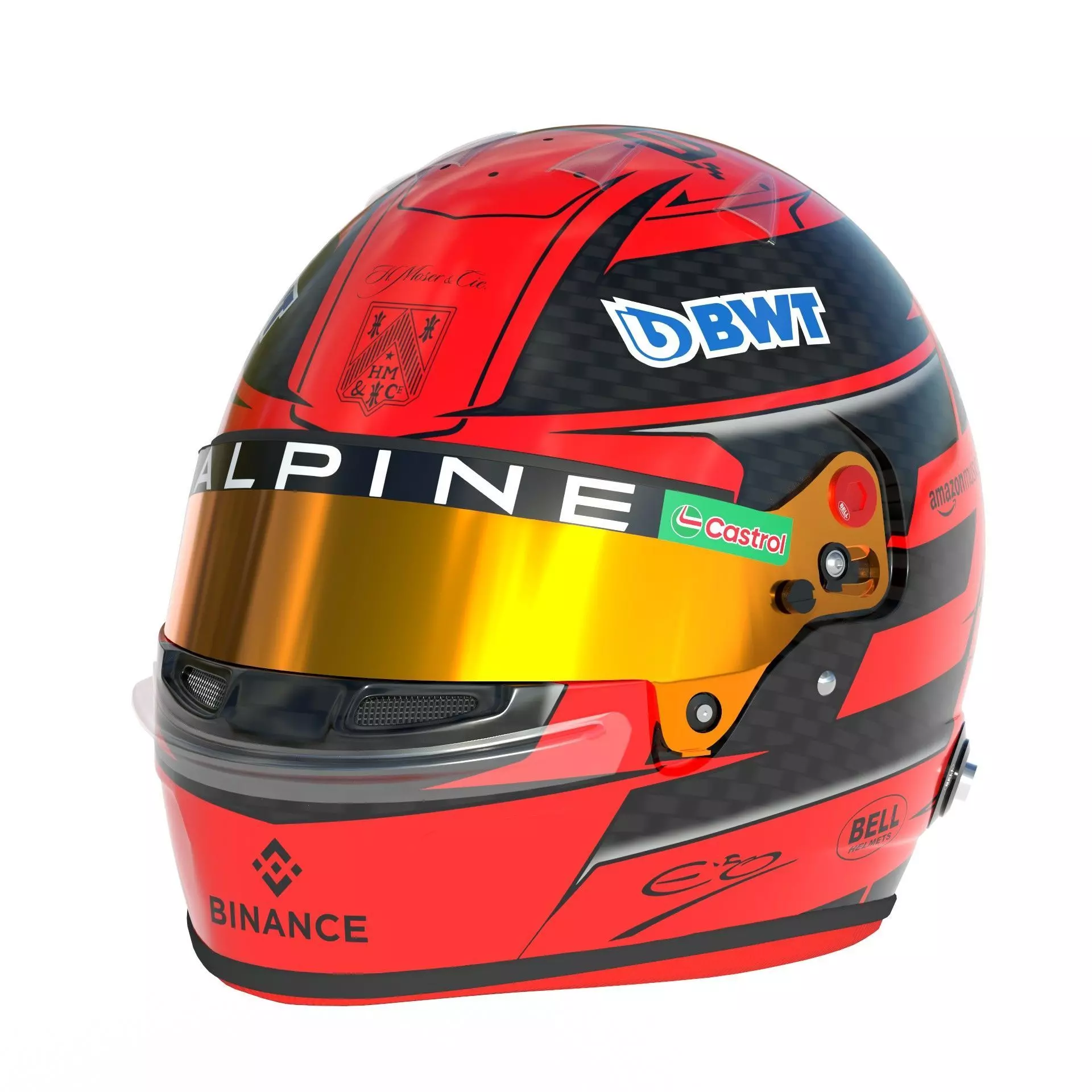 F1 Esteban Ocon Helmet 2024 3D model_2