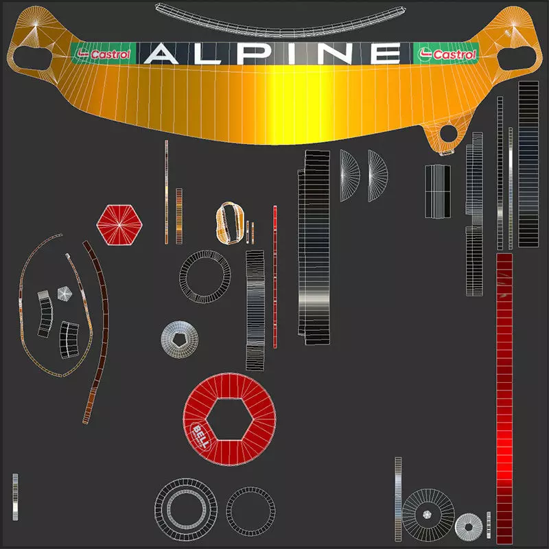 F1 Esteban Ocon Helmet 2024 3D model_18