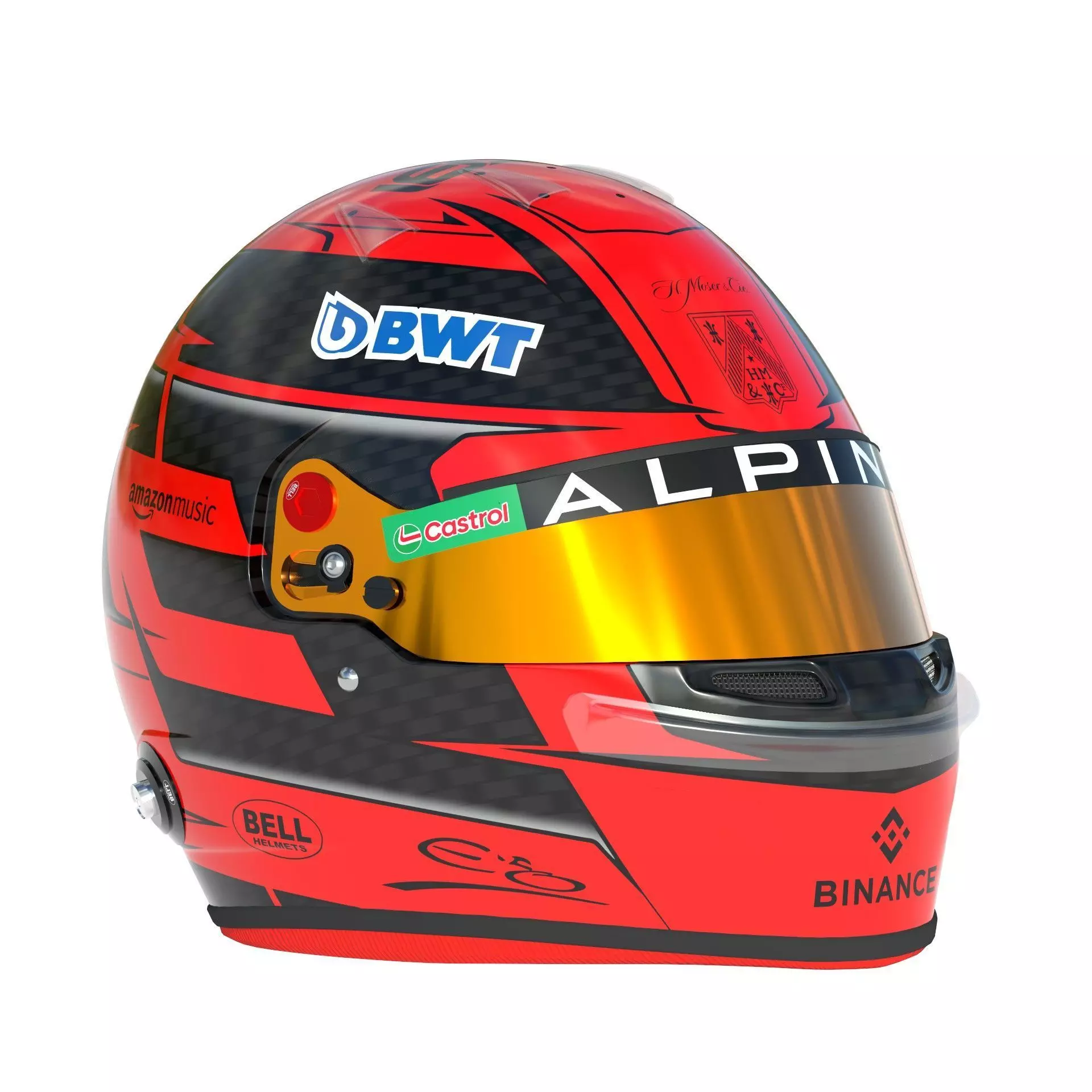 F1 Esteban Ocon Helmet 2024 3D model_9