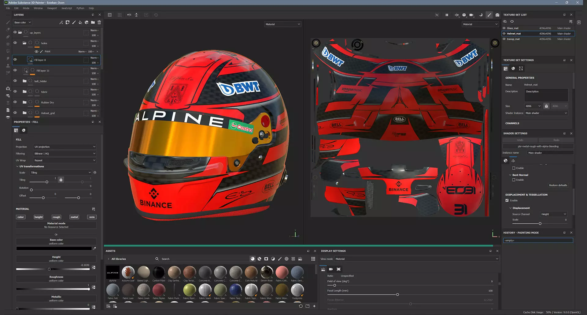 F1 Esteban Ocon Helmet 2024 3D model_15