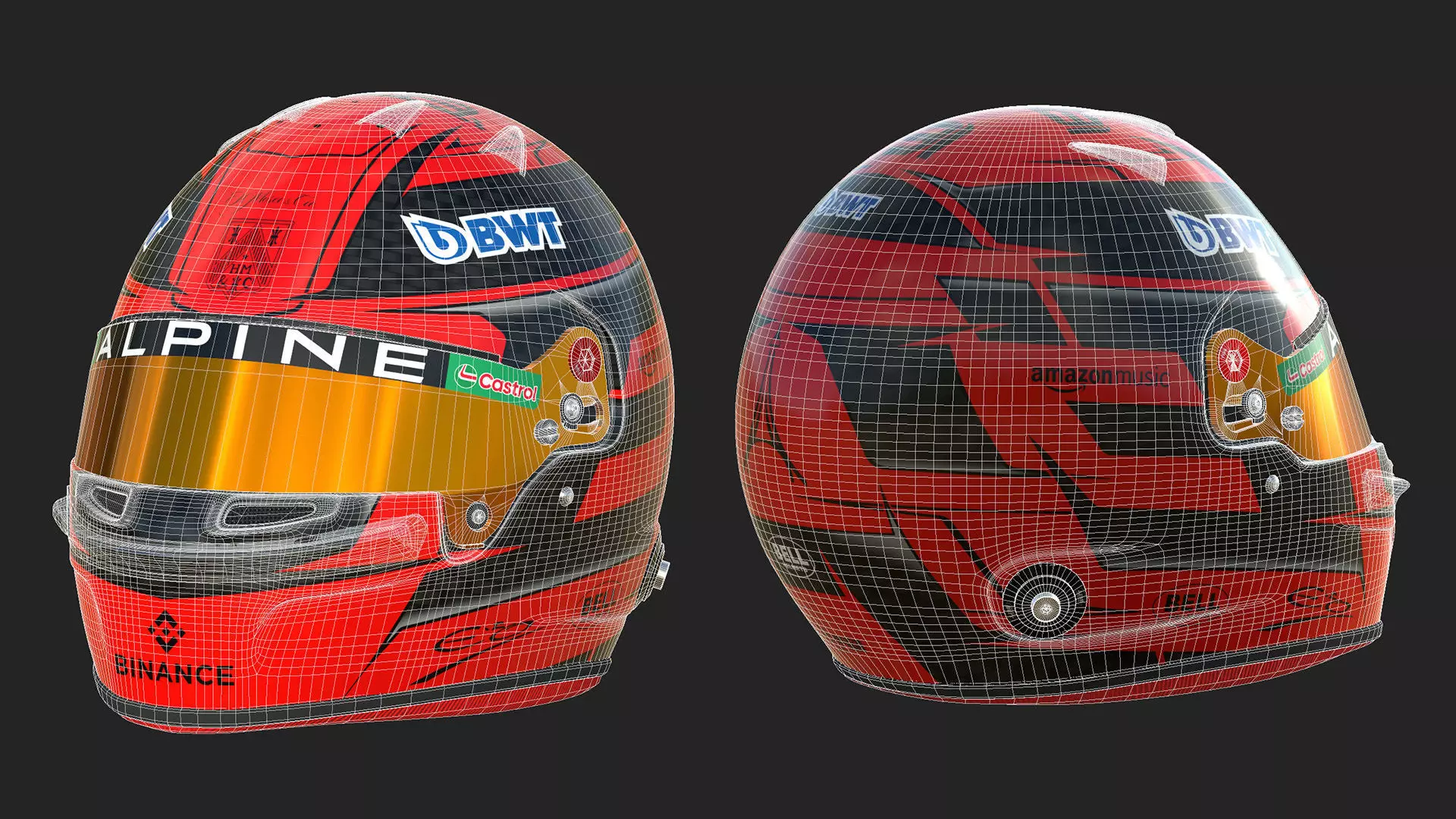 F1 Esteban Ocon Helmet 2024 3D model_16