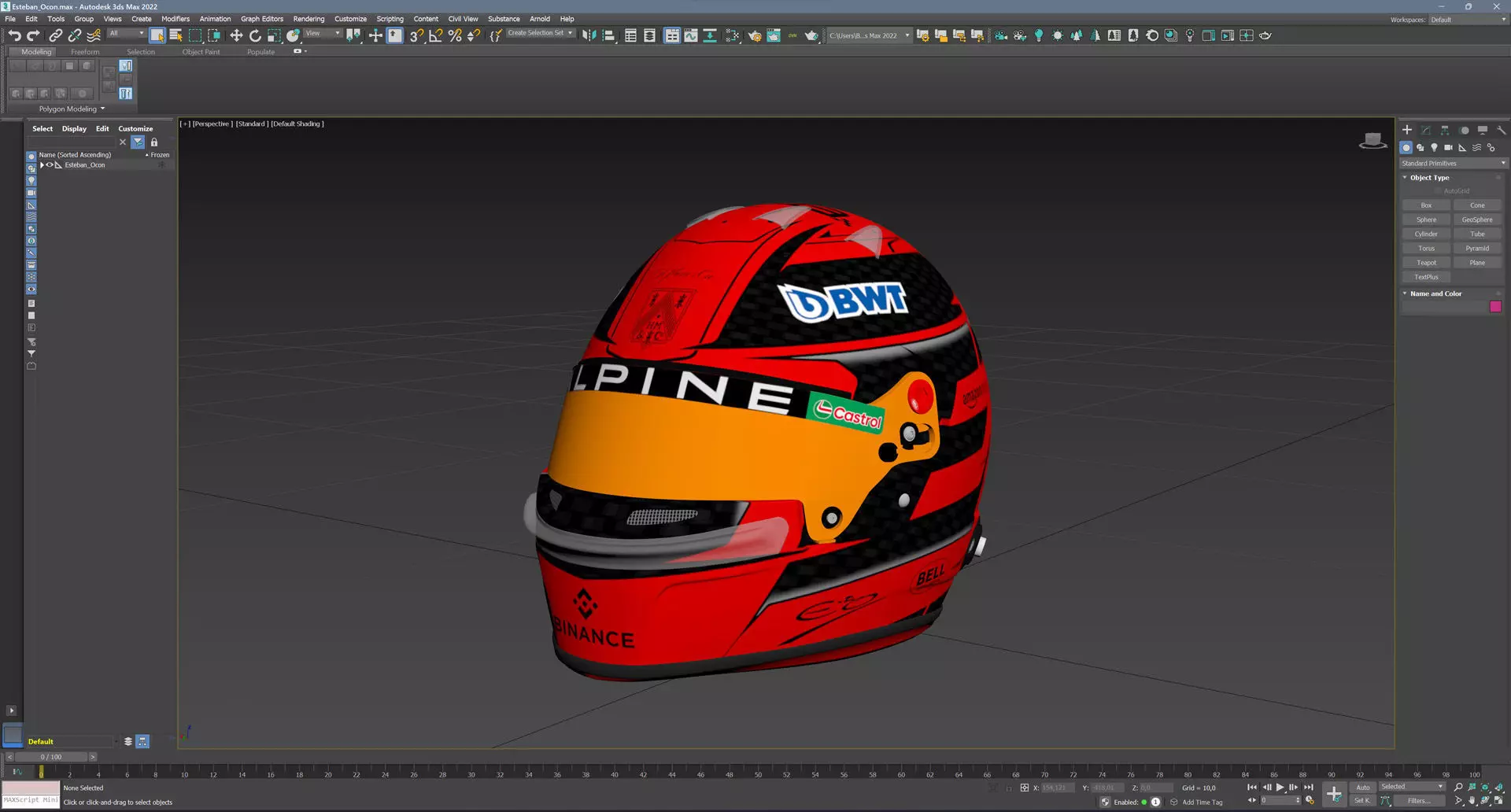 F1 Esteban Ocon Helmet 2024 3D model_14