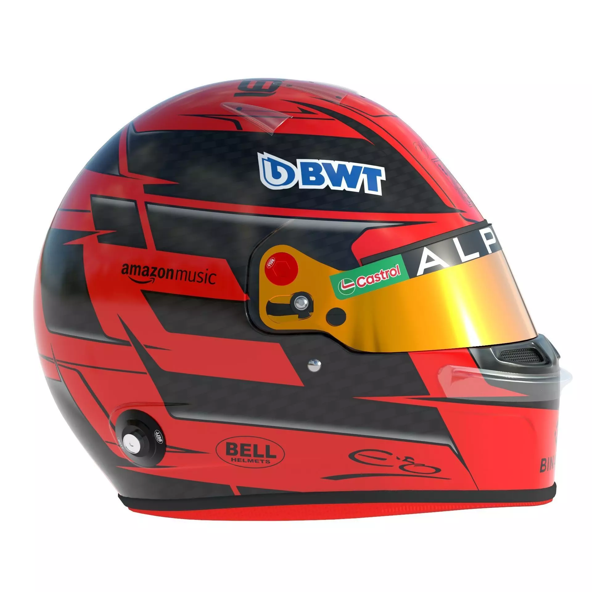 F1 Esteban Ocon Helmet 2024 3D model_8