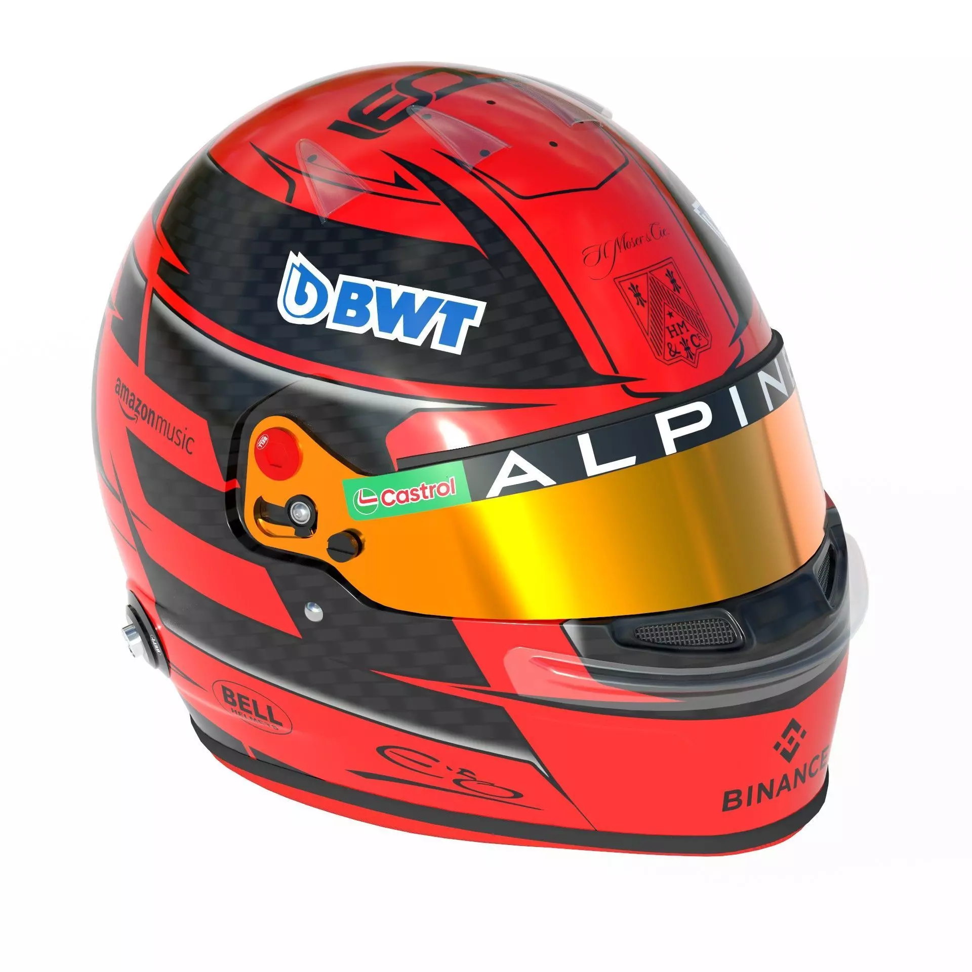 F1 Esteban Ocon Helmet 2024 3D model_10