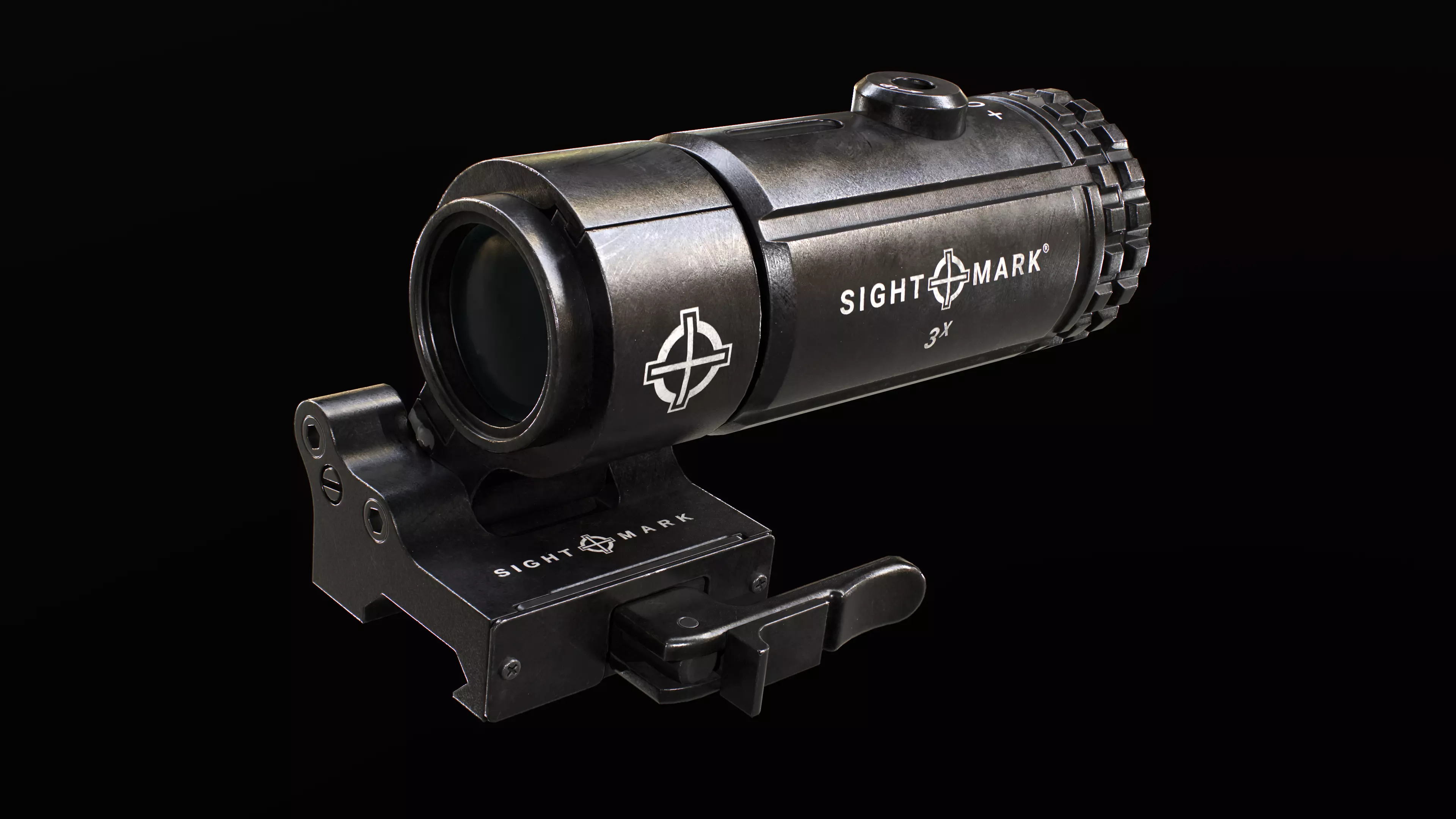 Sightmark A-Spec Reflex Sight with T-3 Magnifier Low-poly 3D model_15