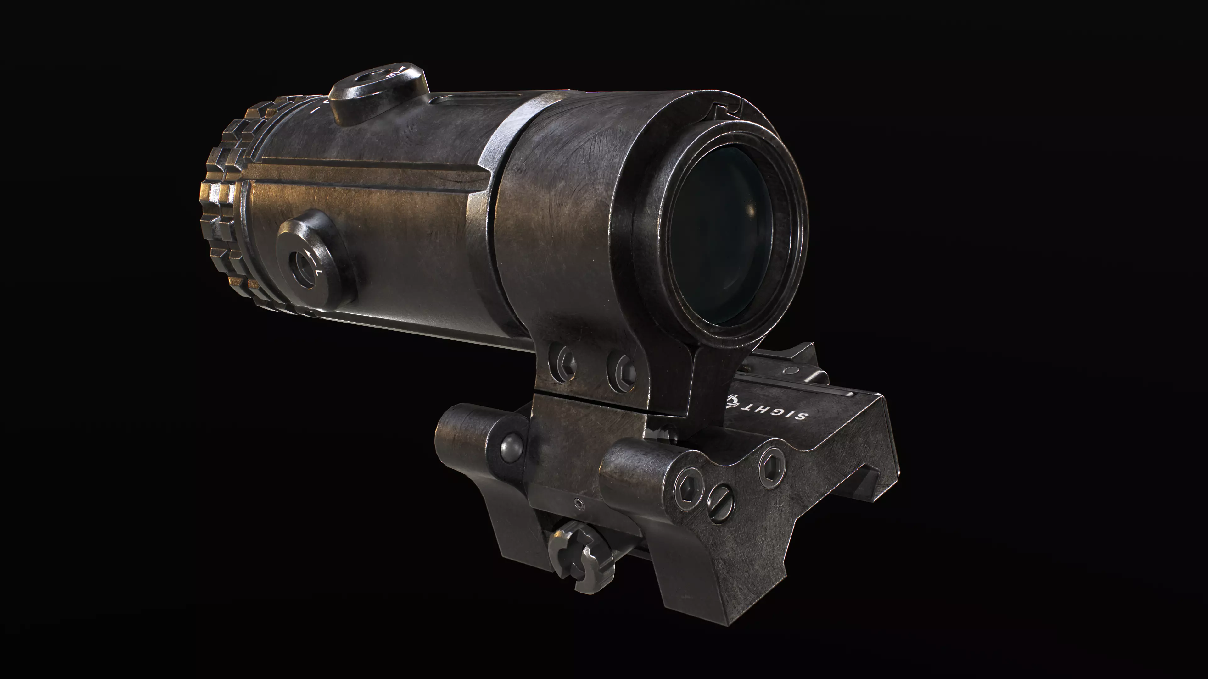 Sightmark A-Spec Reflex Sight with T-3 Magnifier Low-poly 3D model_17