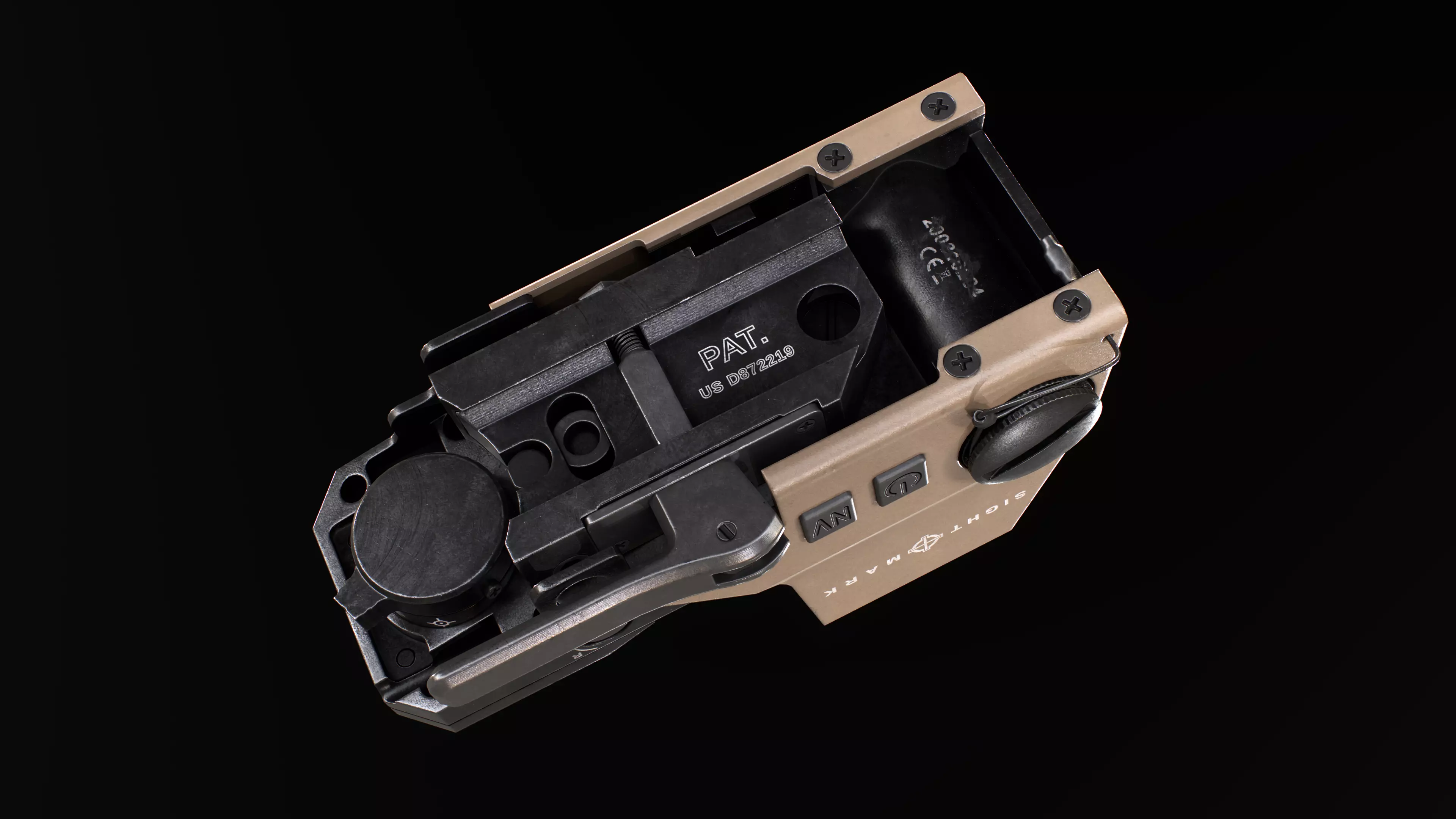 Sightmark A-Spec Reflex Sight with T-3 Magnifier Low-poly 3D model_12