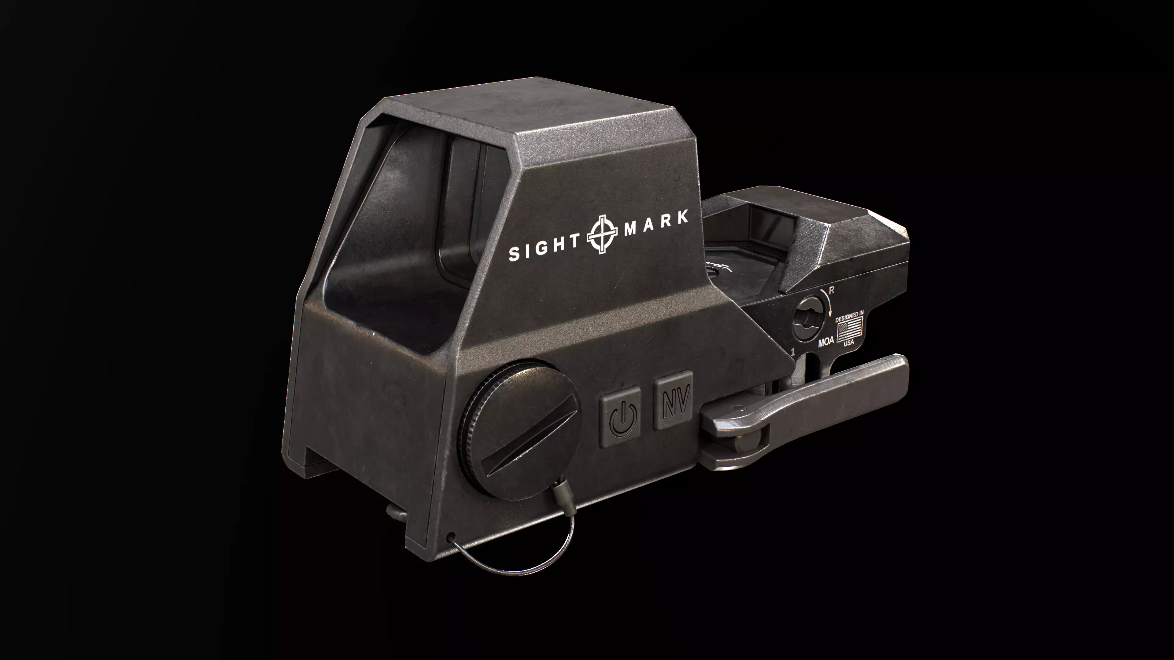 Sightmark A-Spec Reflex Sight with T-3 Magnifier Low-poly 3D model_10
