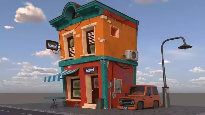 Motel Low-poly 3D model
