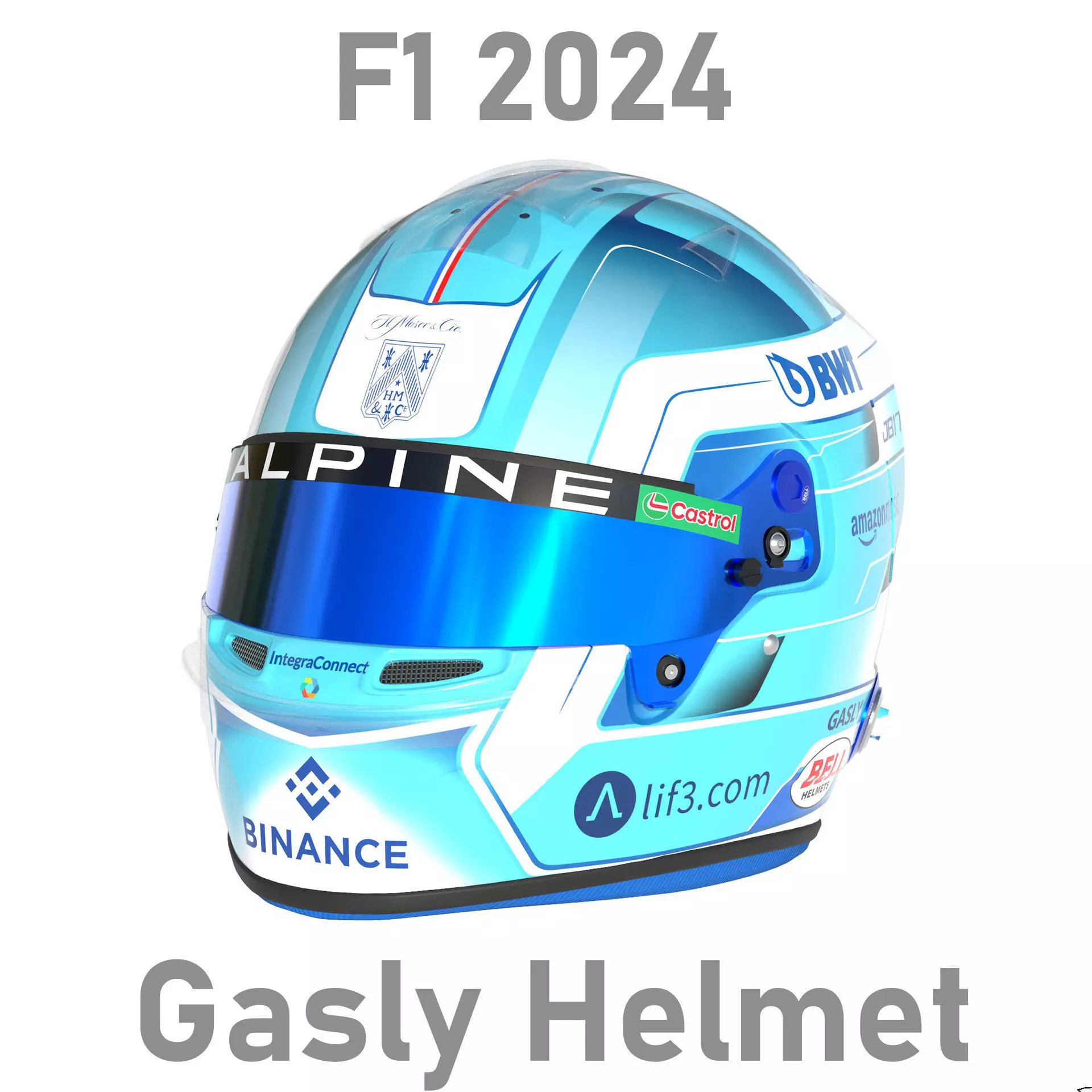 F1 Gasly Helmet 2024 3D model