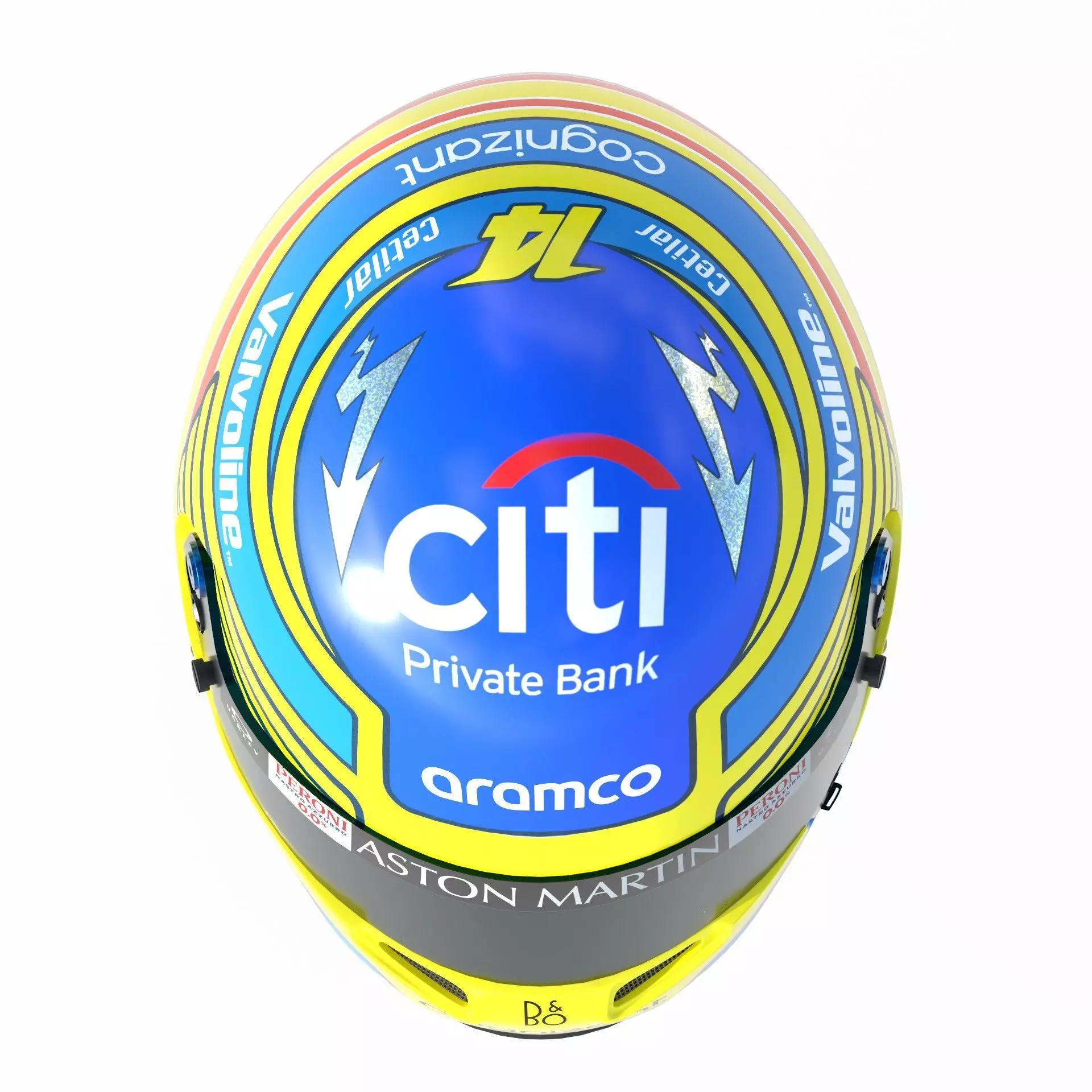 F1 Fernando Alonso Helmet 2024 3D model_10
