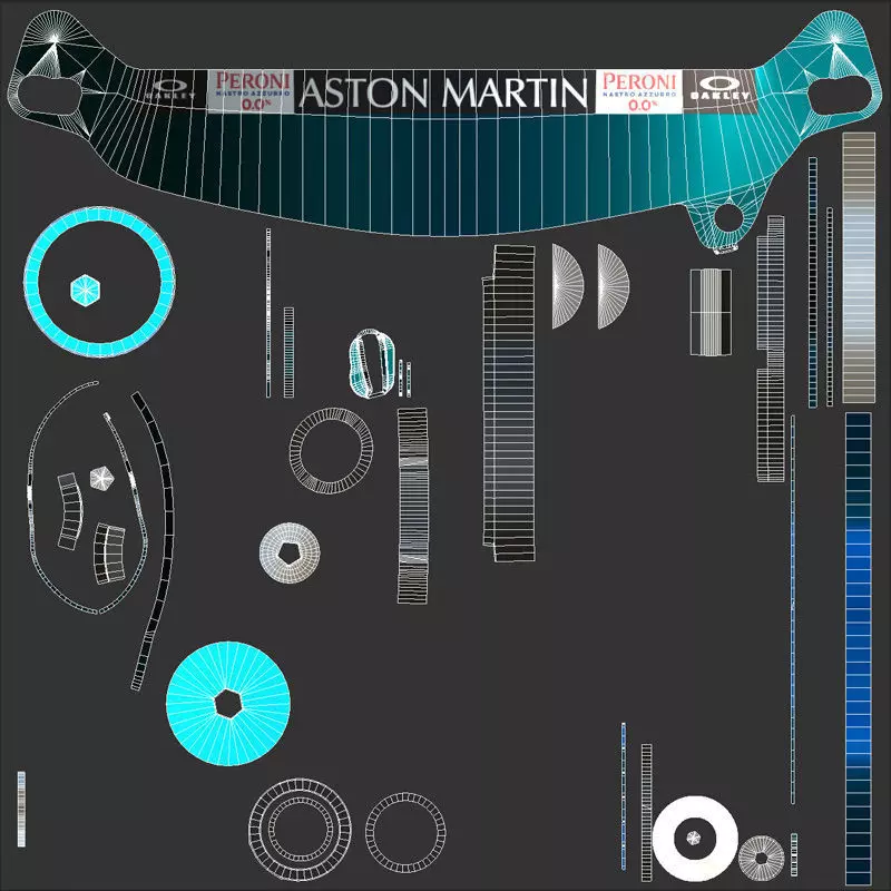 F1 Fernando Alonso Helmet 2024 3D model_17