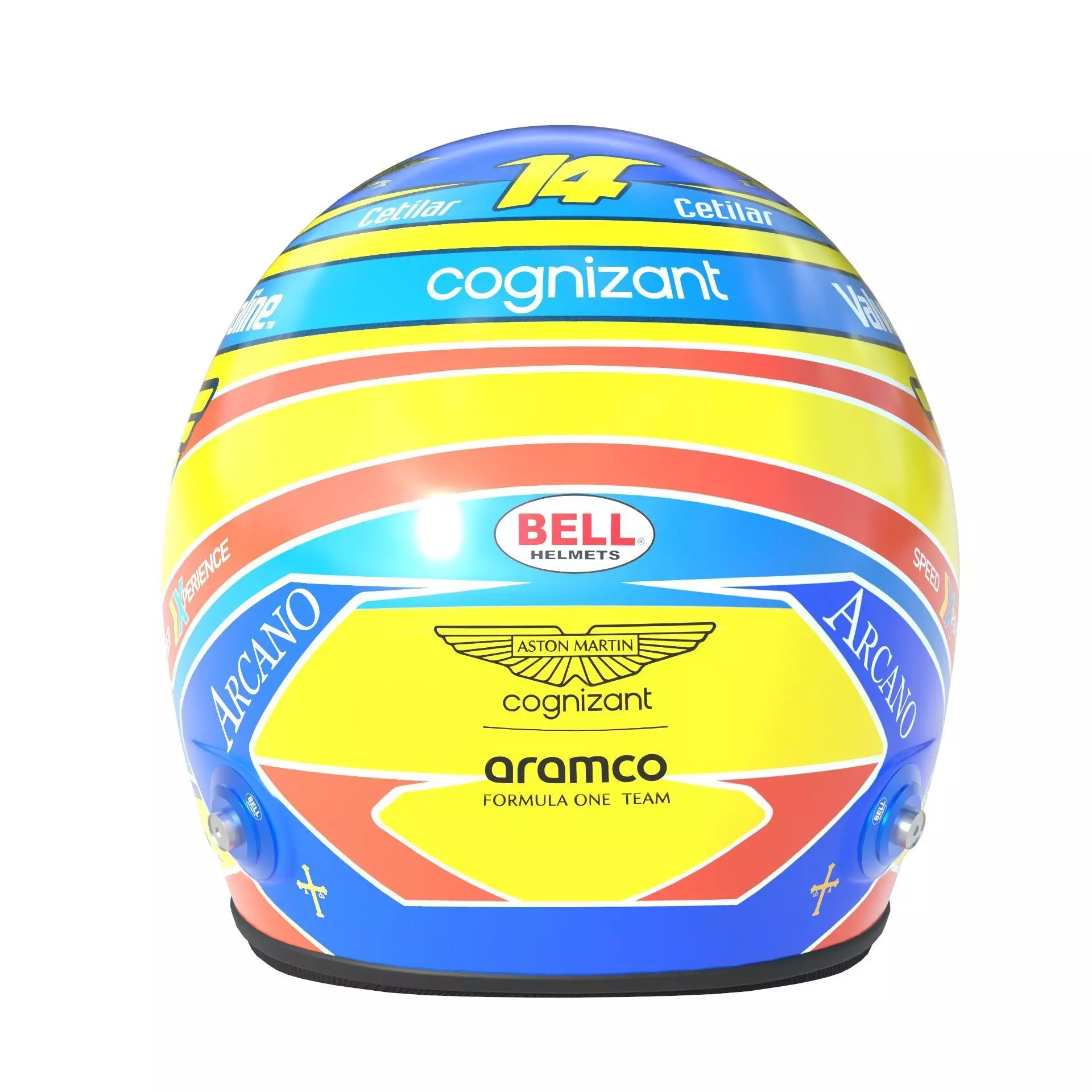 F1 Fernando Alonso Helmet 2024 3D model_5