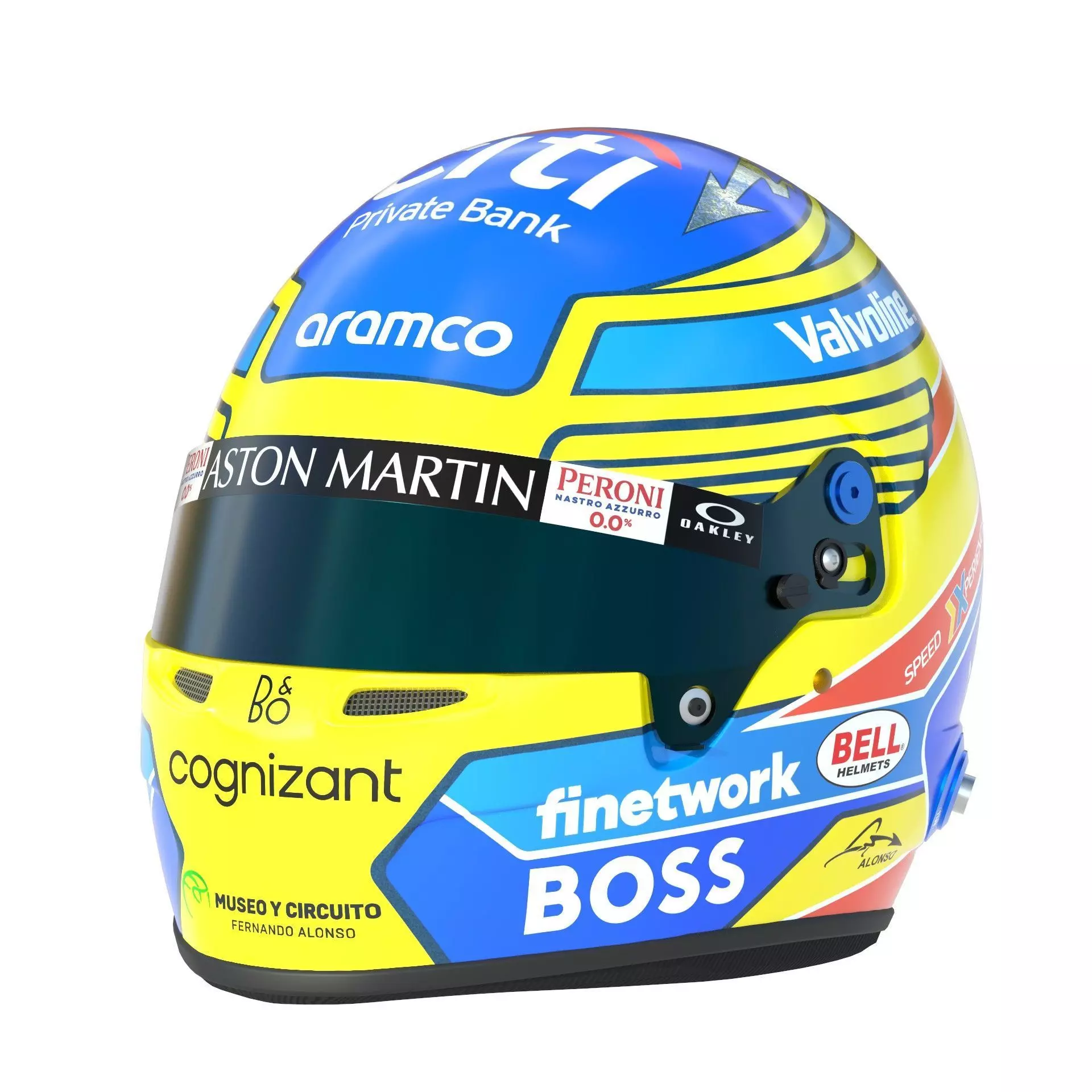 F1 Fernando Alonso Helmet 2024 3D model_2