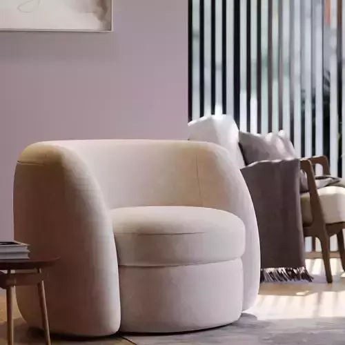 Interior scene living room 3D model 3