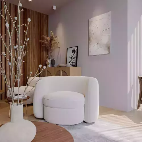 Interior scene living room 3D model 2