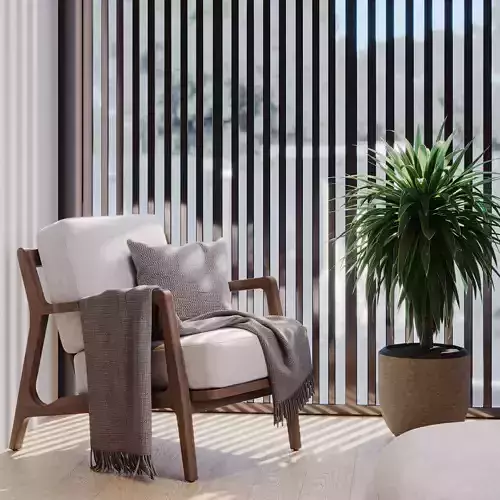 Interior scene living room 3D model 6