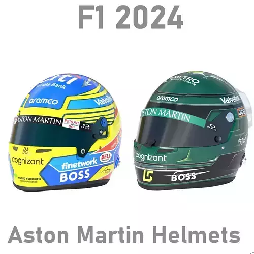 F1 Aston Martin Helmets 2024
