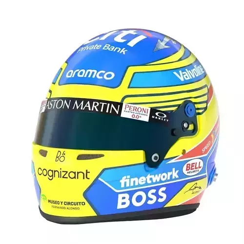 F1 Aston Martin Helmets 2024 3D model 3
