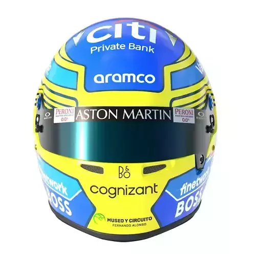 F1 Aston Martin Helmets 2024 3D model 2
