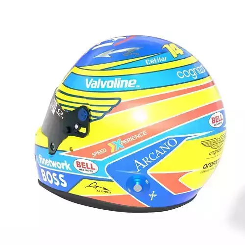F1 Aston Martin Helmets 2024 3D model 5
