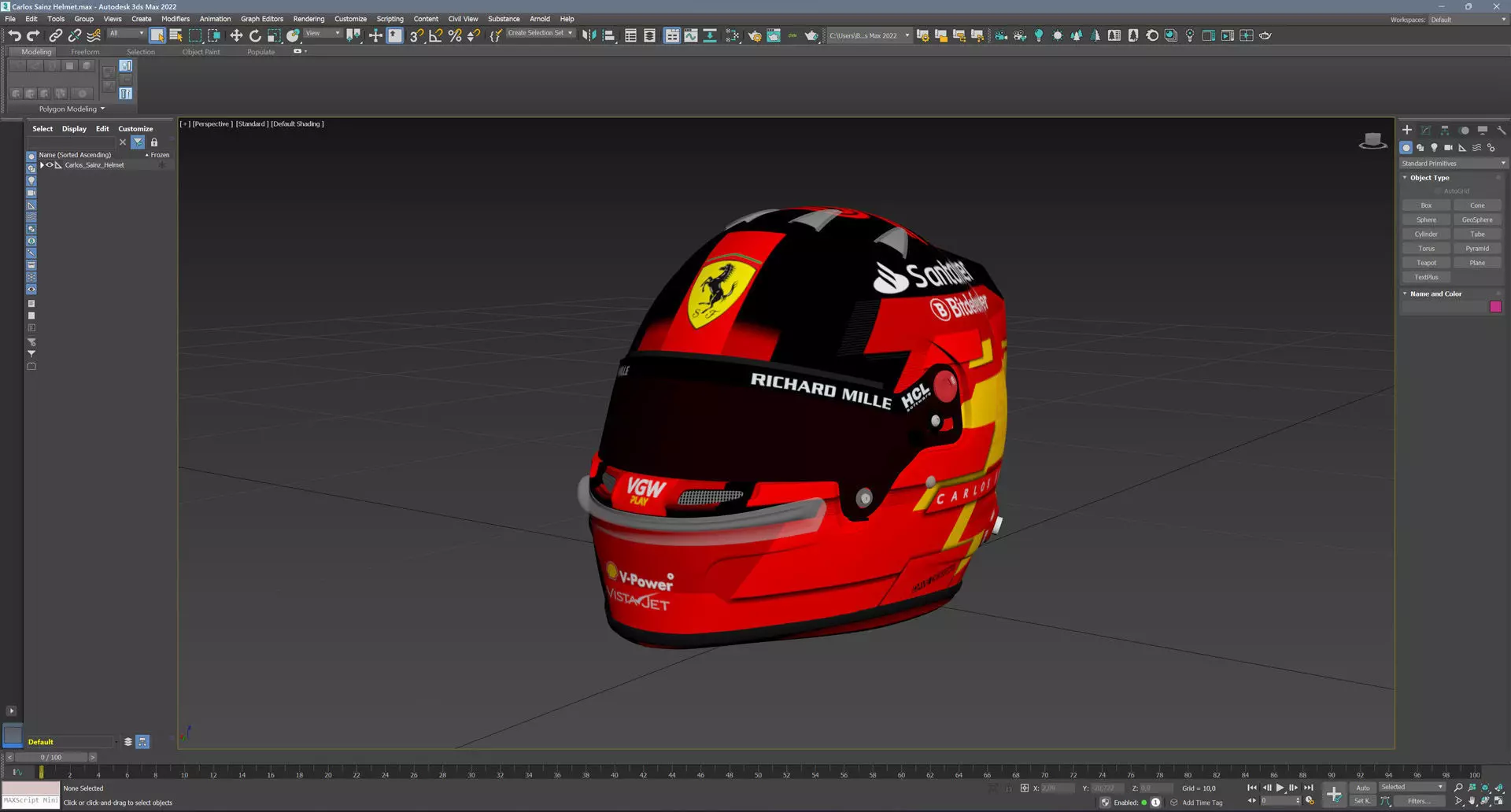 F1 Carlos Sainz Helmet 2024 3D model_13