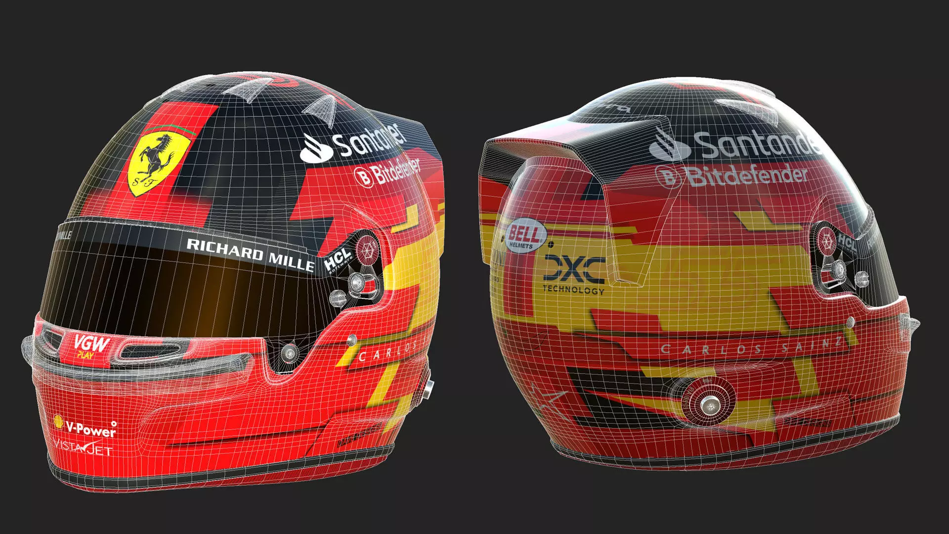 F1 Carlos Sainz Helmet 2024 3D model_15