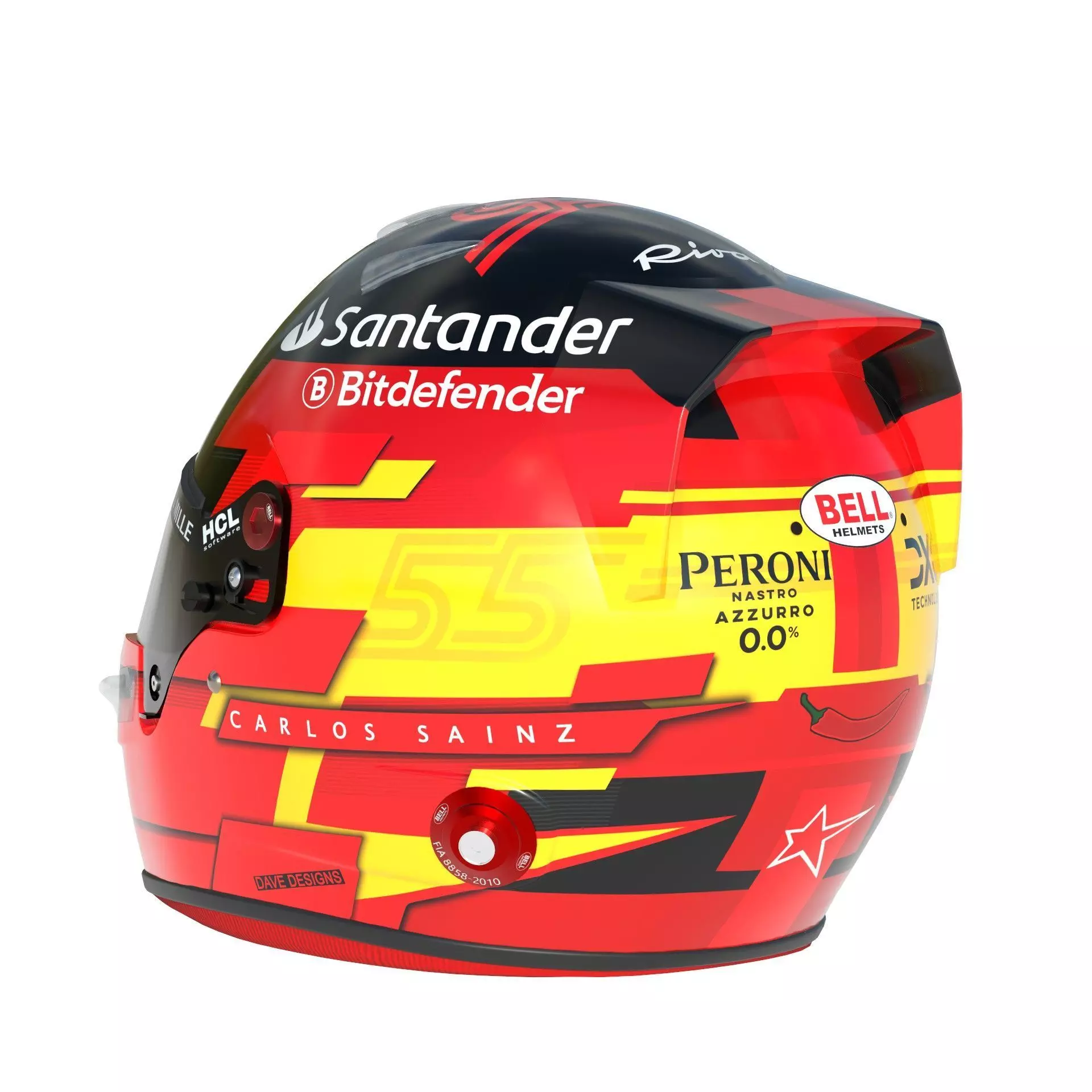 F1 Carlos Sainz Helmet 2024 3D model_4