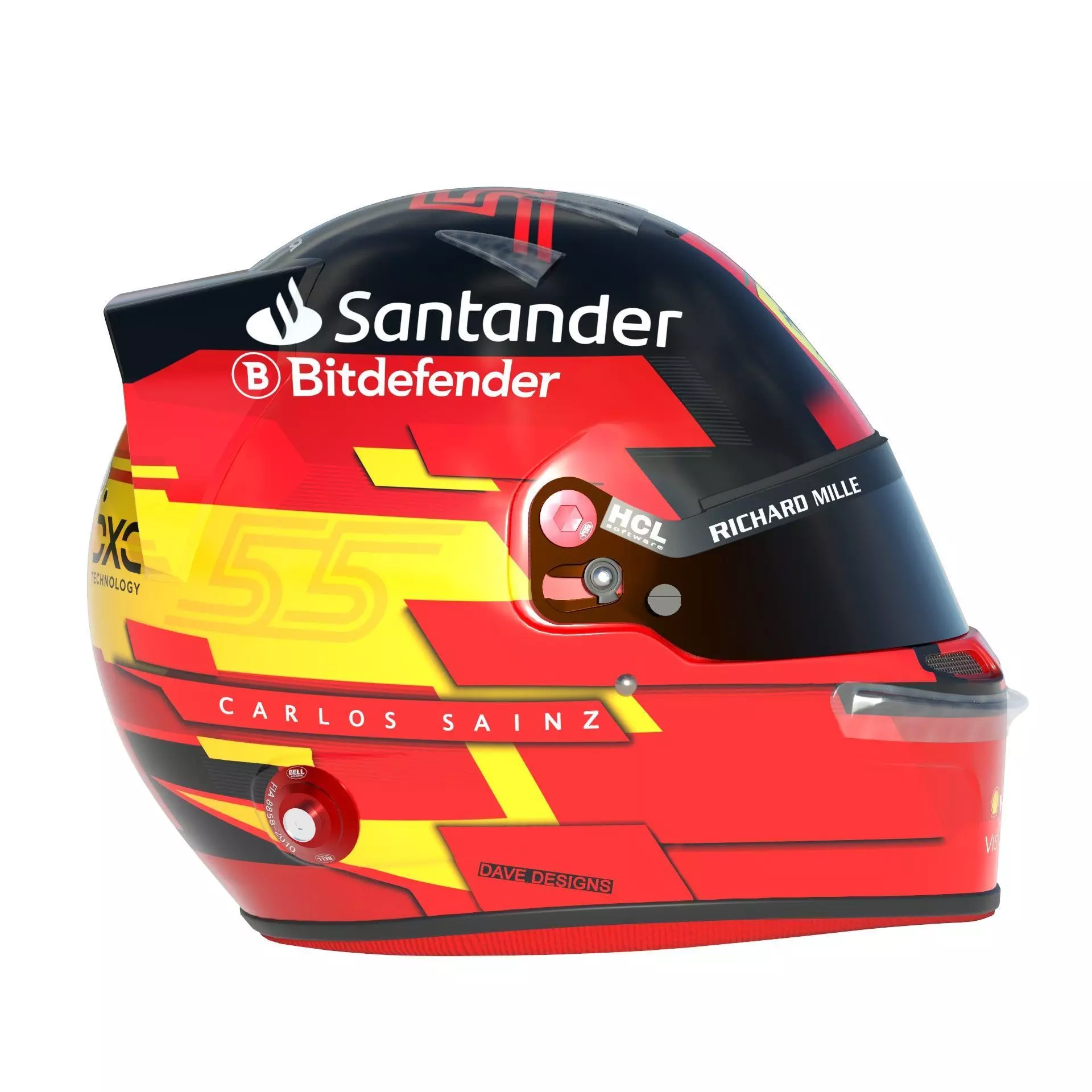 F1 Carlos Sainz Helmet 2024 3D model_7