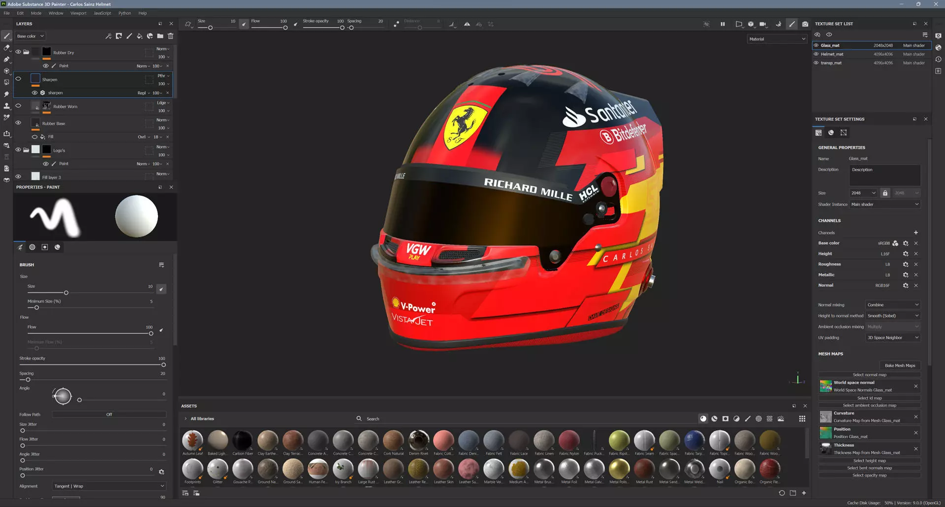 F1 Carlos Sainz Helmet 2024 3D model_14