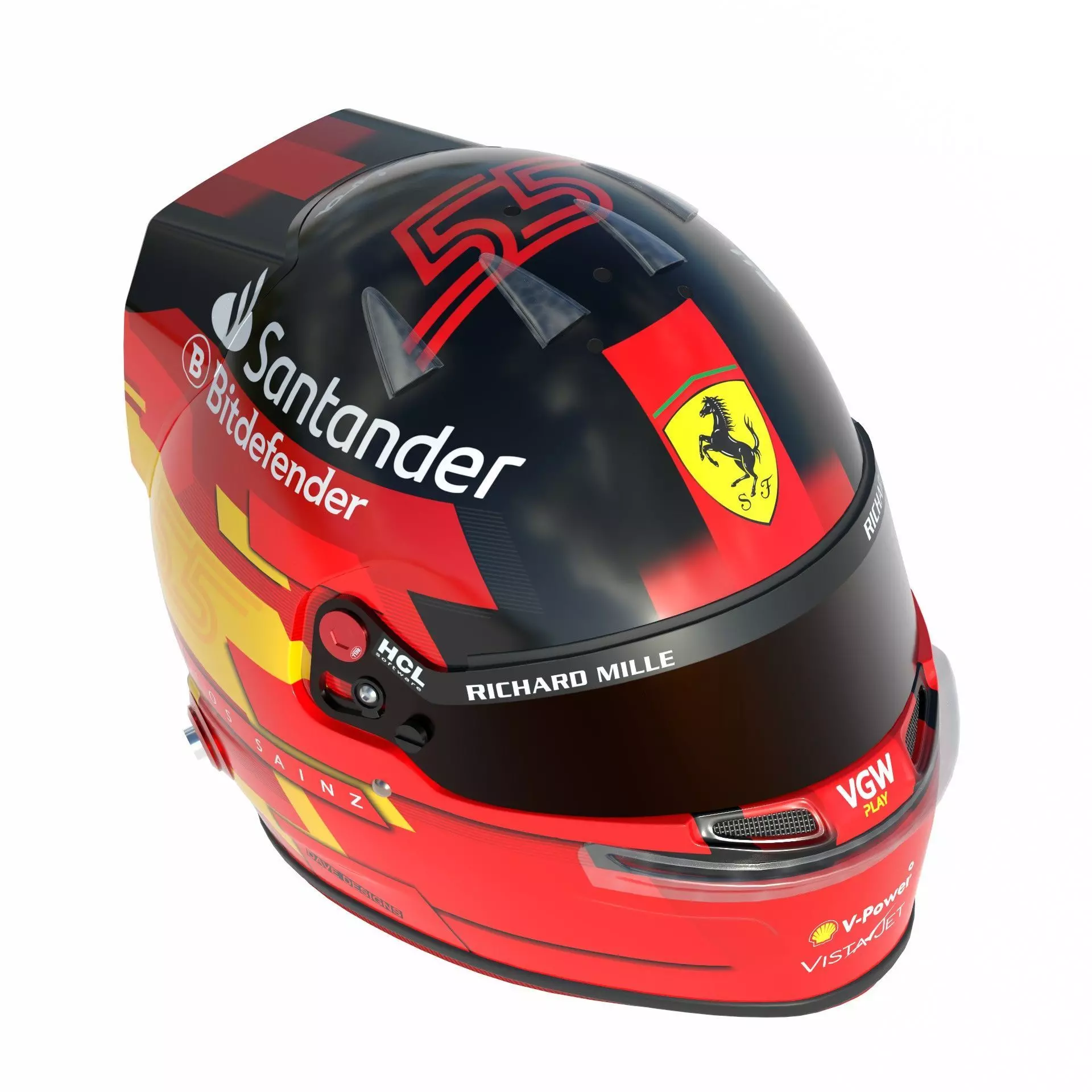 F1 Carlos Sainz Helmet 2024 3D model_9