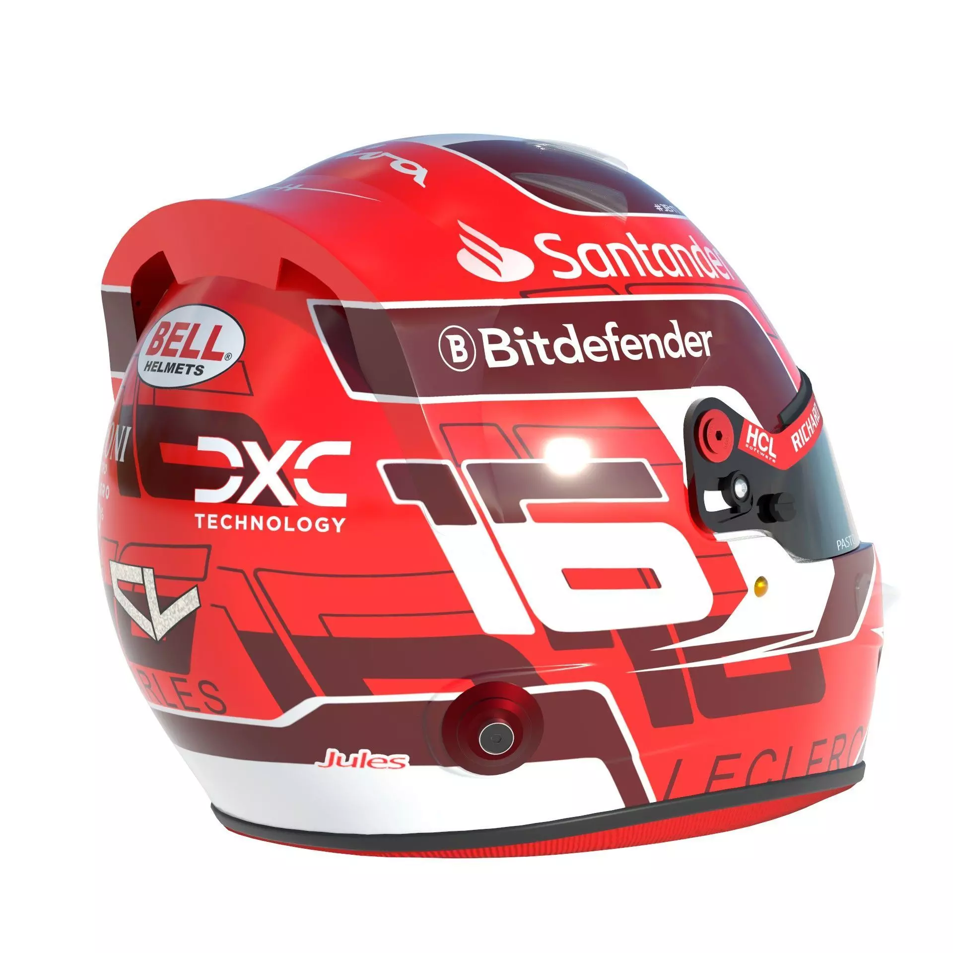 F1 Charles Leclerc Helmet 2024 3D model_6
