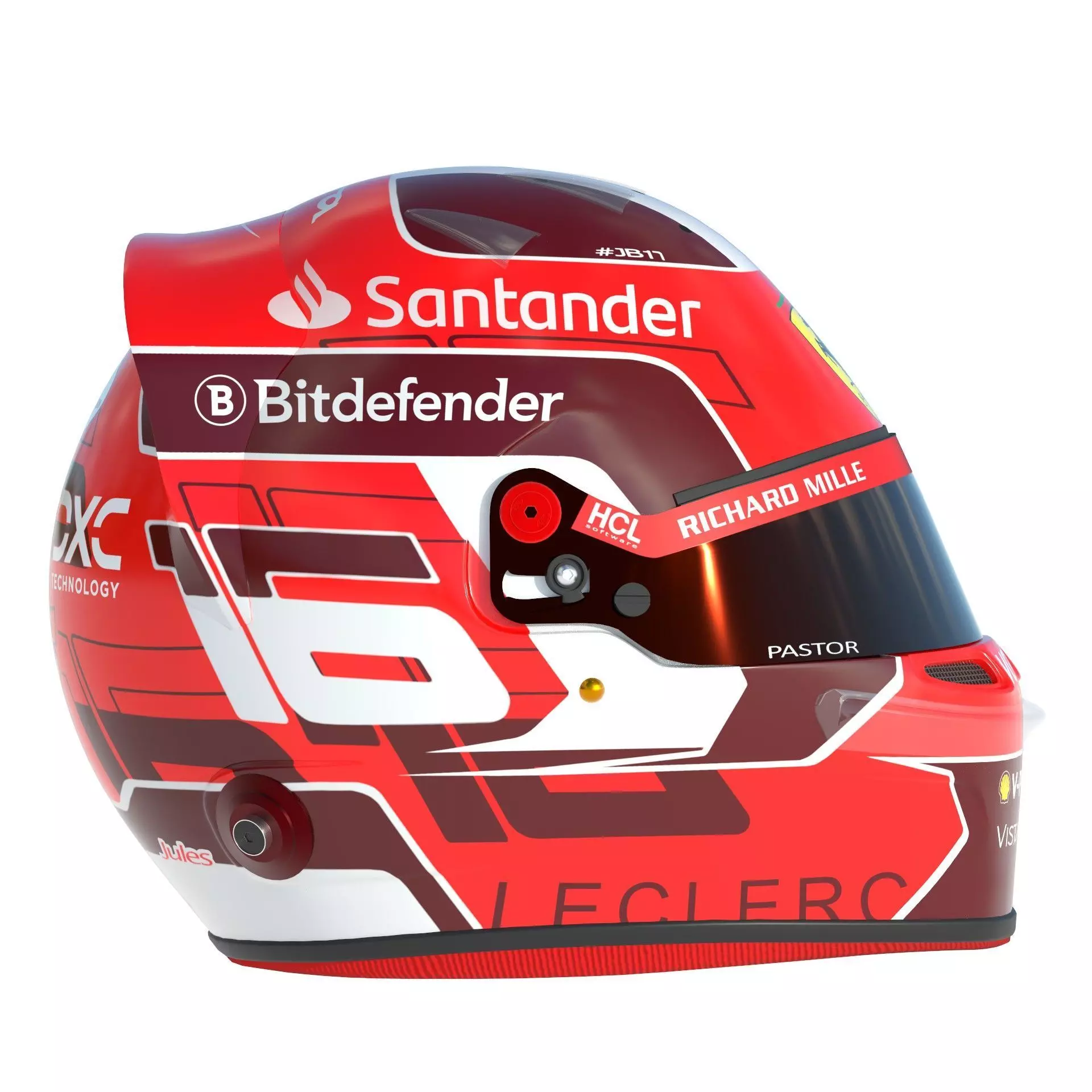 F1 Charles Leclerc Helmet 2024 3D model_7