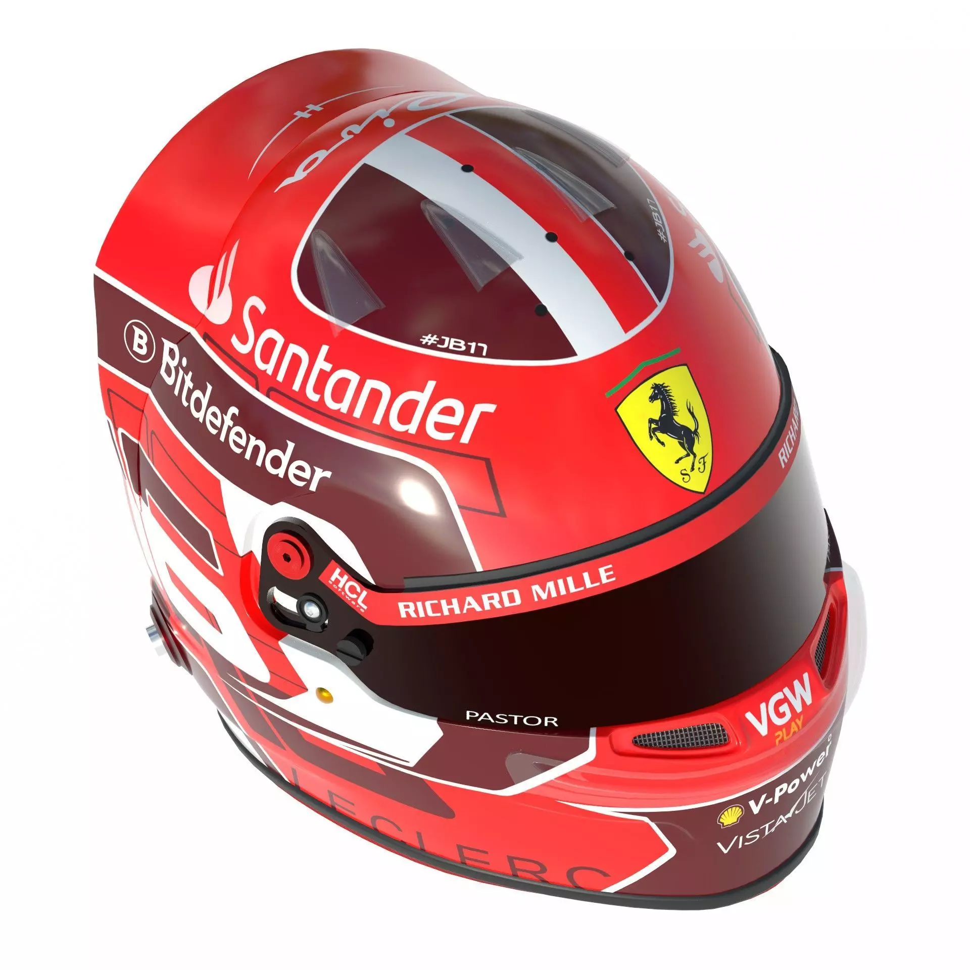 F1 Charles Leclerc Helmet 2024 3D model_9