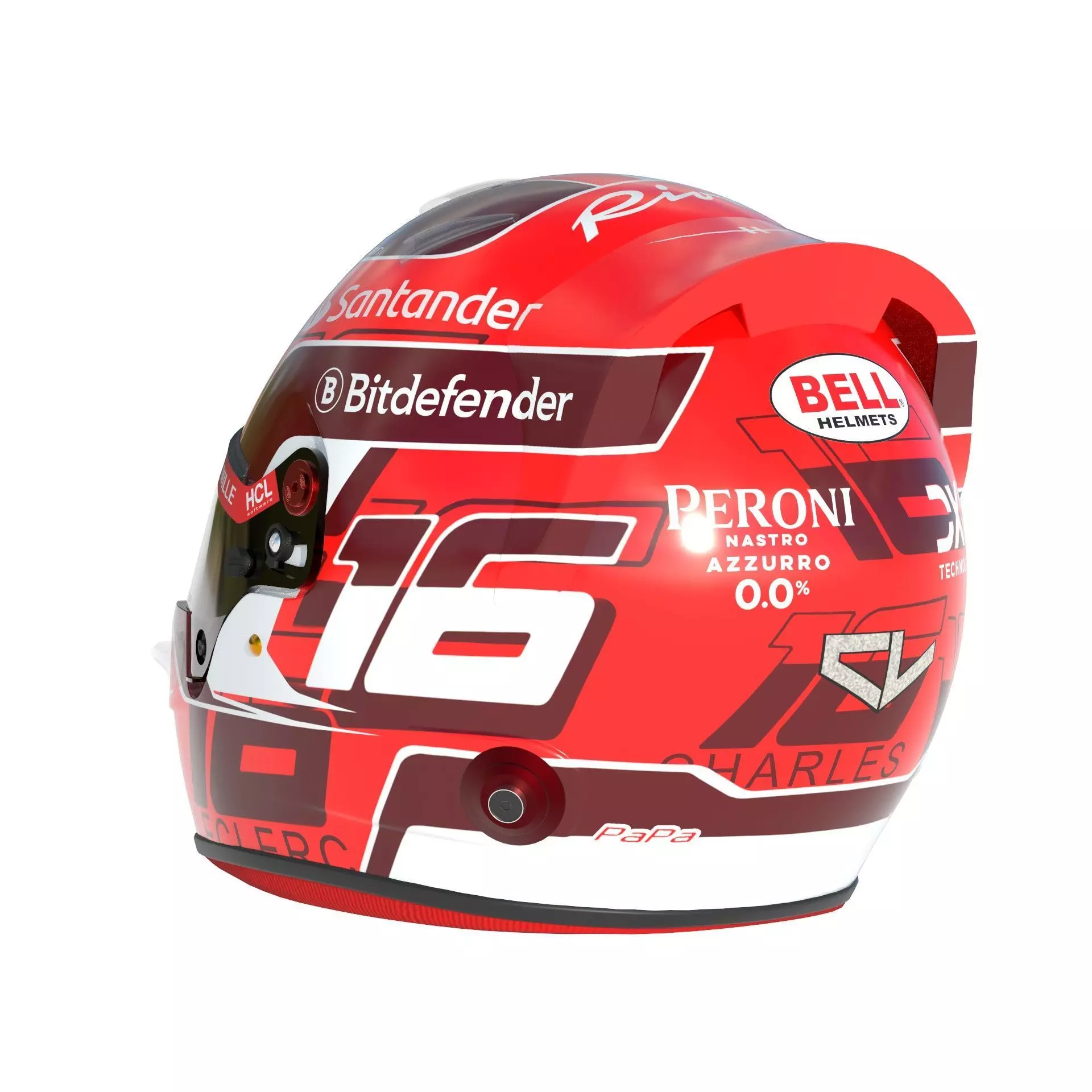 F1 Charles Leclerc Helmet 2024 3D model_4