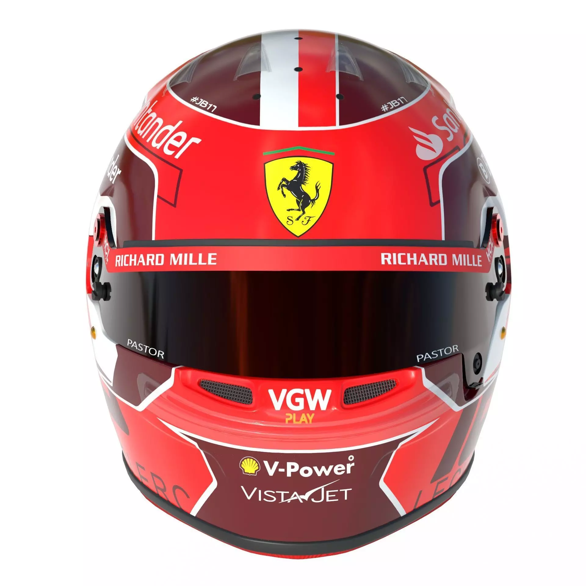 F1 Charles Leclerc Helmet 2024 3D model_1