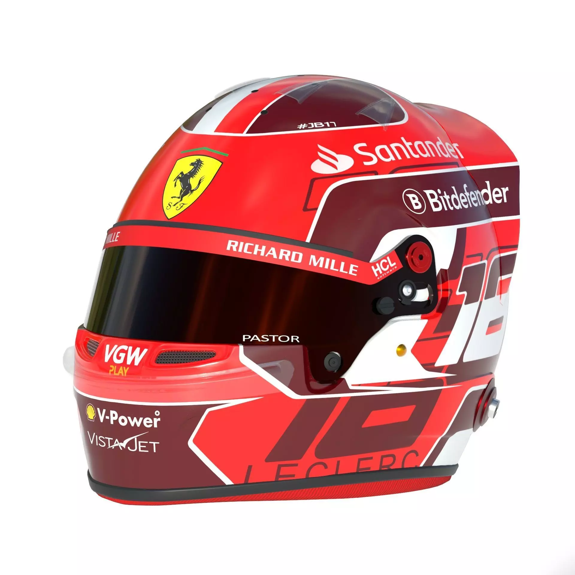 F1 Charles Leclerc Helmet 2024 3D model_2
