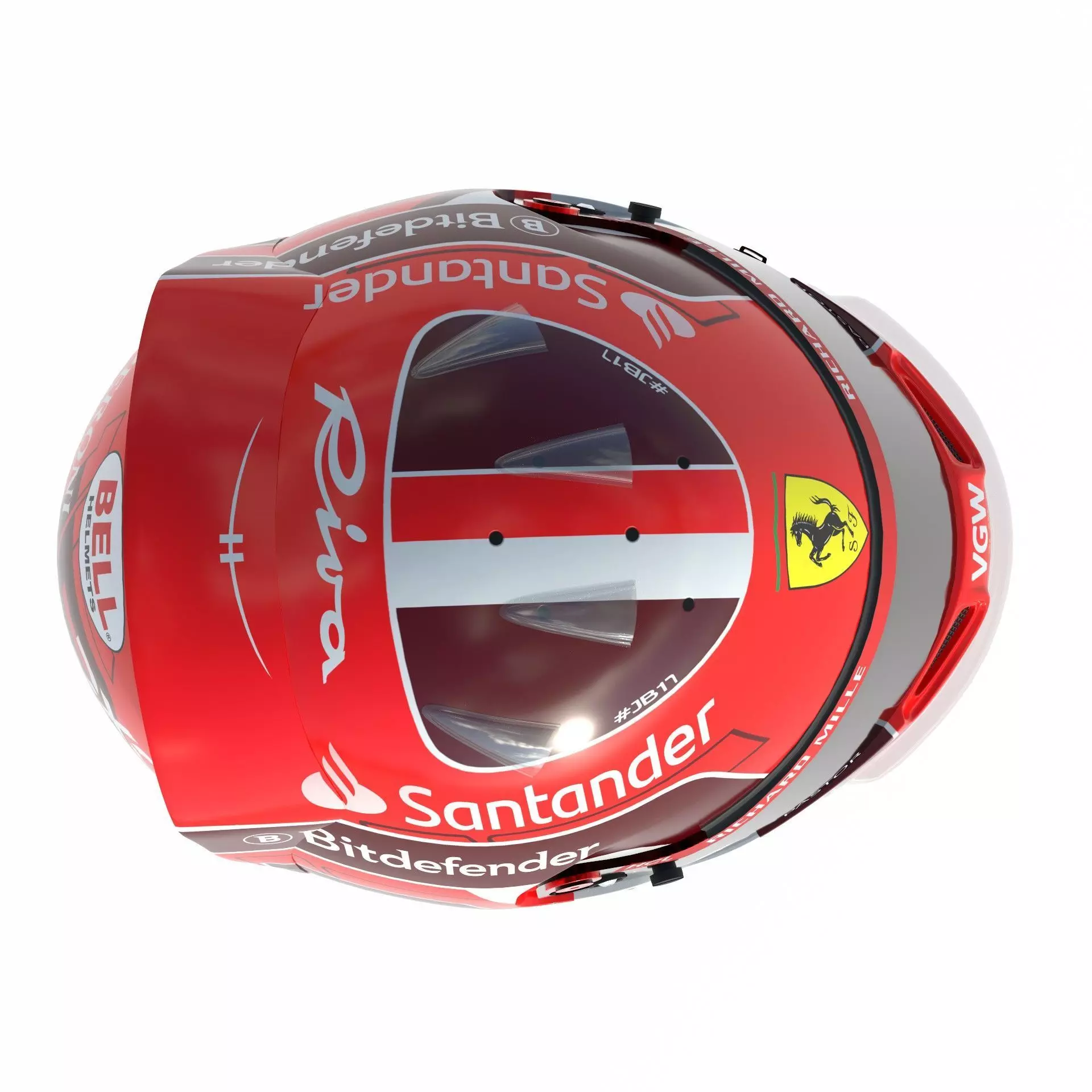F1 Charles Leclerc Helmet 2024 3D model_10