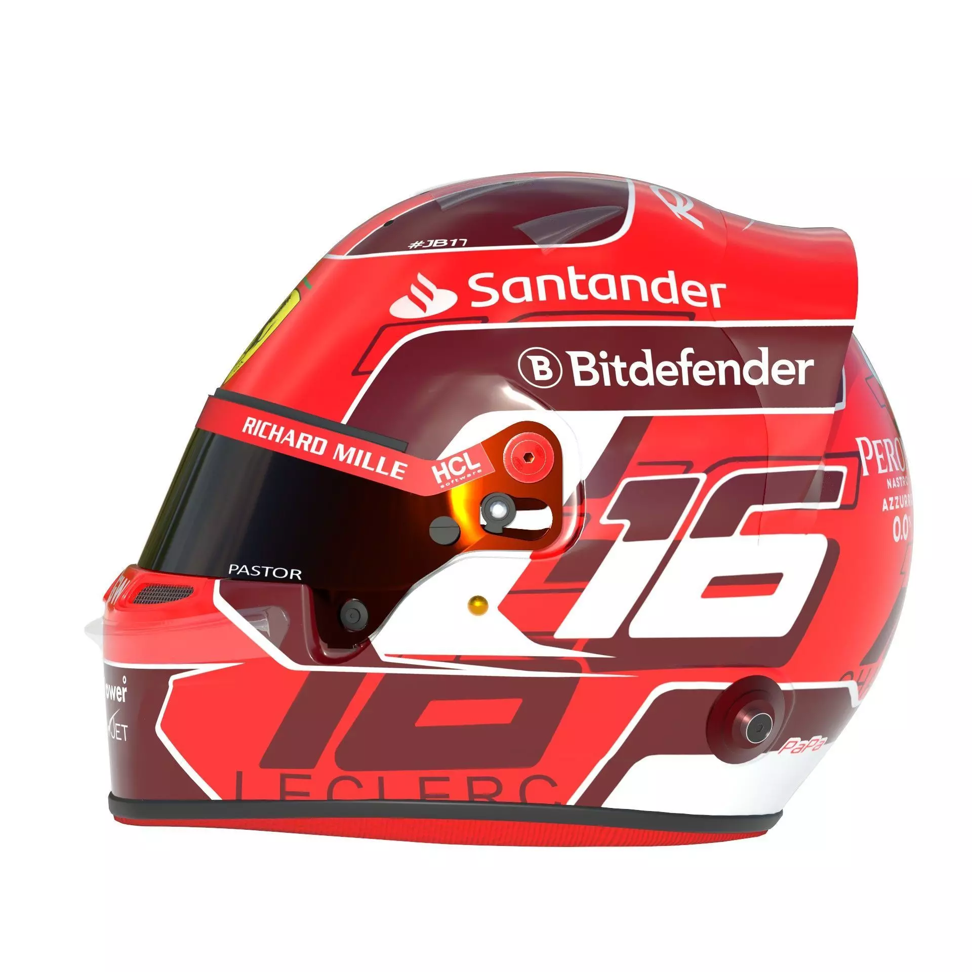 F1 Charles Leclerc Helmet 2024 3D model_3
