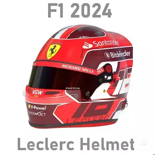 F1 Charles Leclerc Helmet 2024