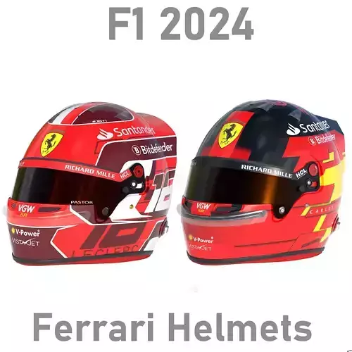 F1 Ferrari Helmets 2024