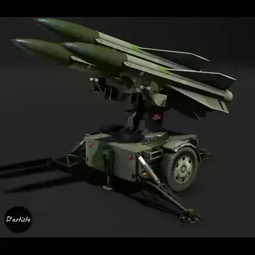Hawk Launcher MIM-23 Low-poly 3D model