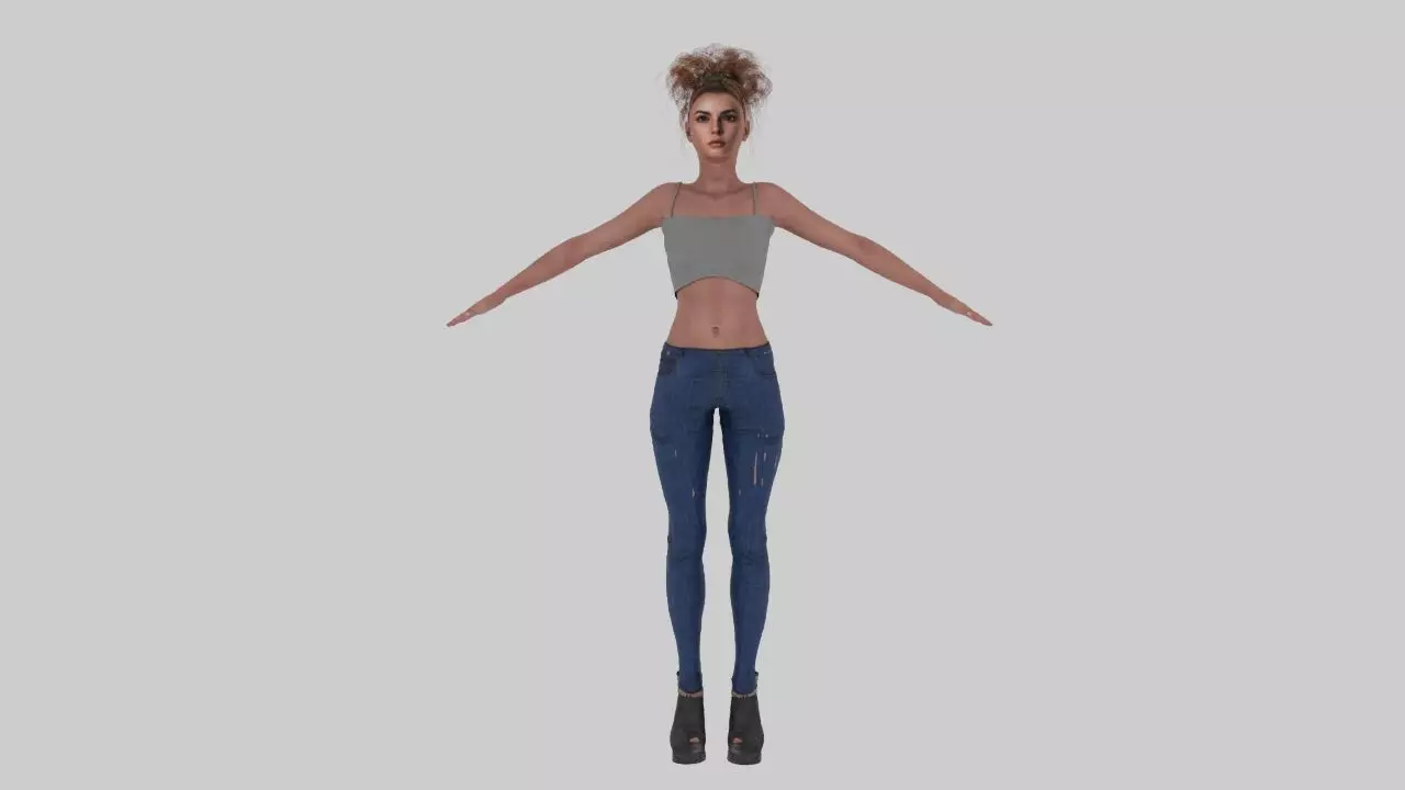 Female 3d Character Model  3D model_8