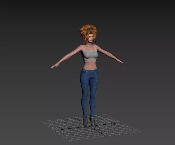 Female 3d Character Model  3D model_14
