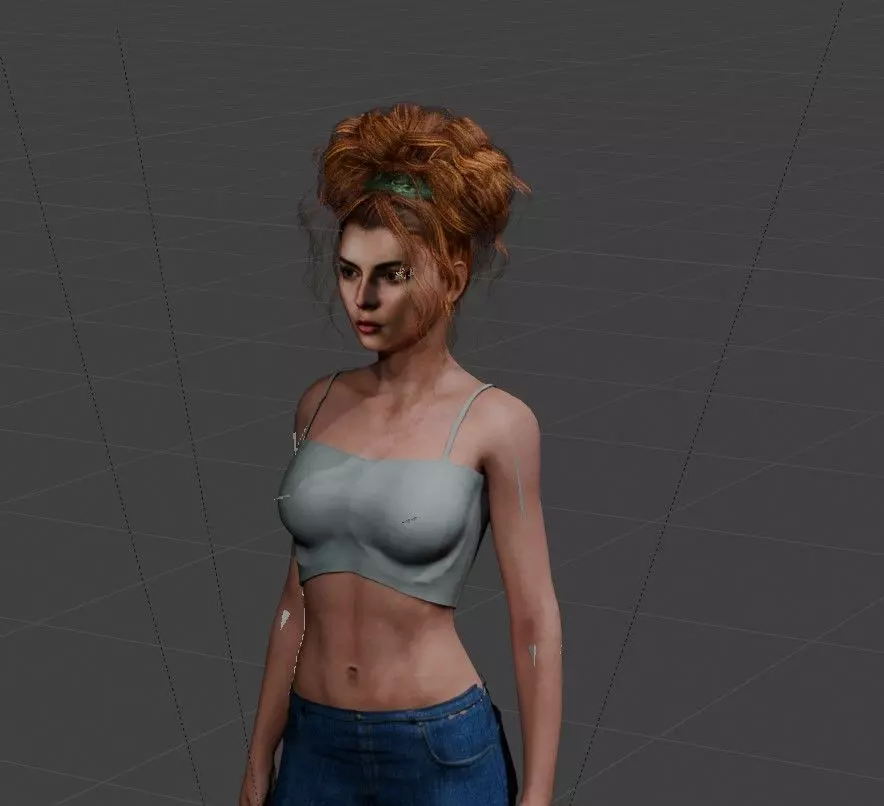 Female 3d Character Model  3D model_10