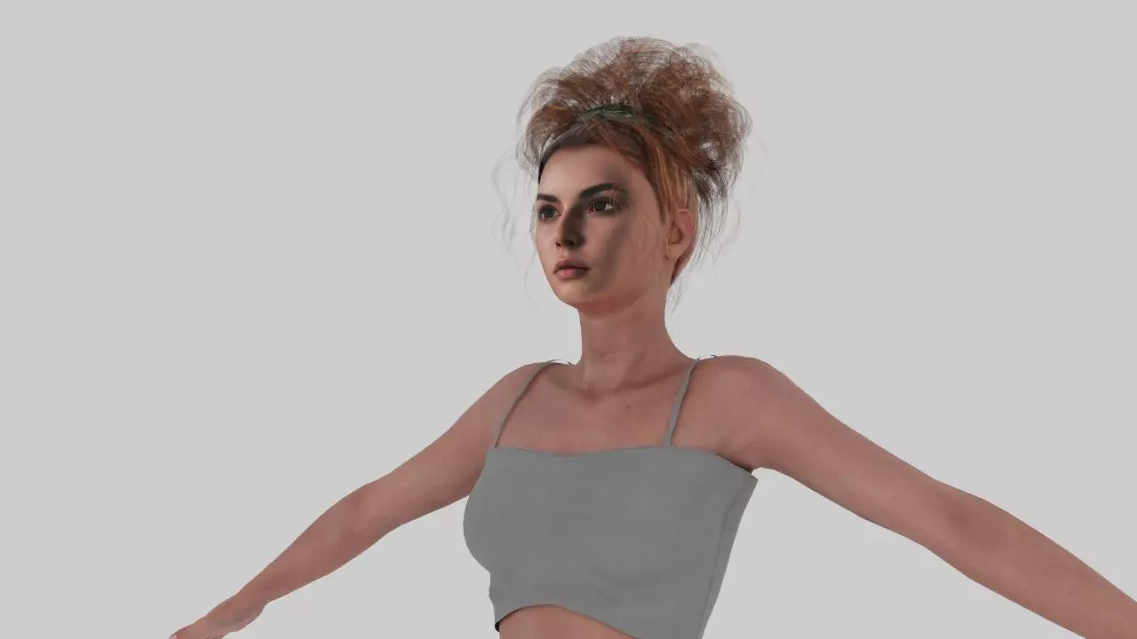 Female 3d Character Model  3D model_5